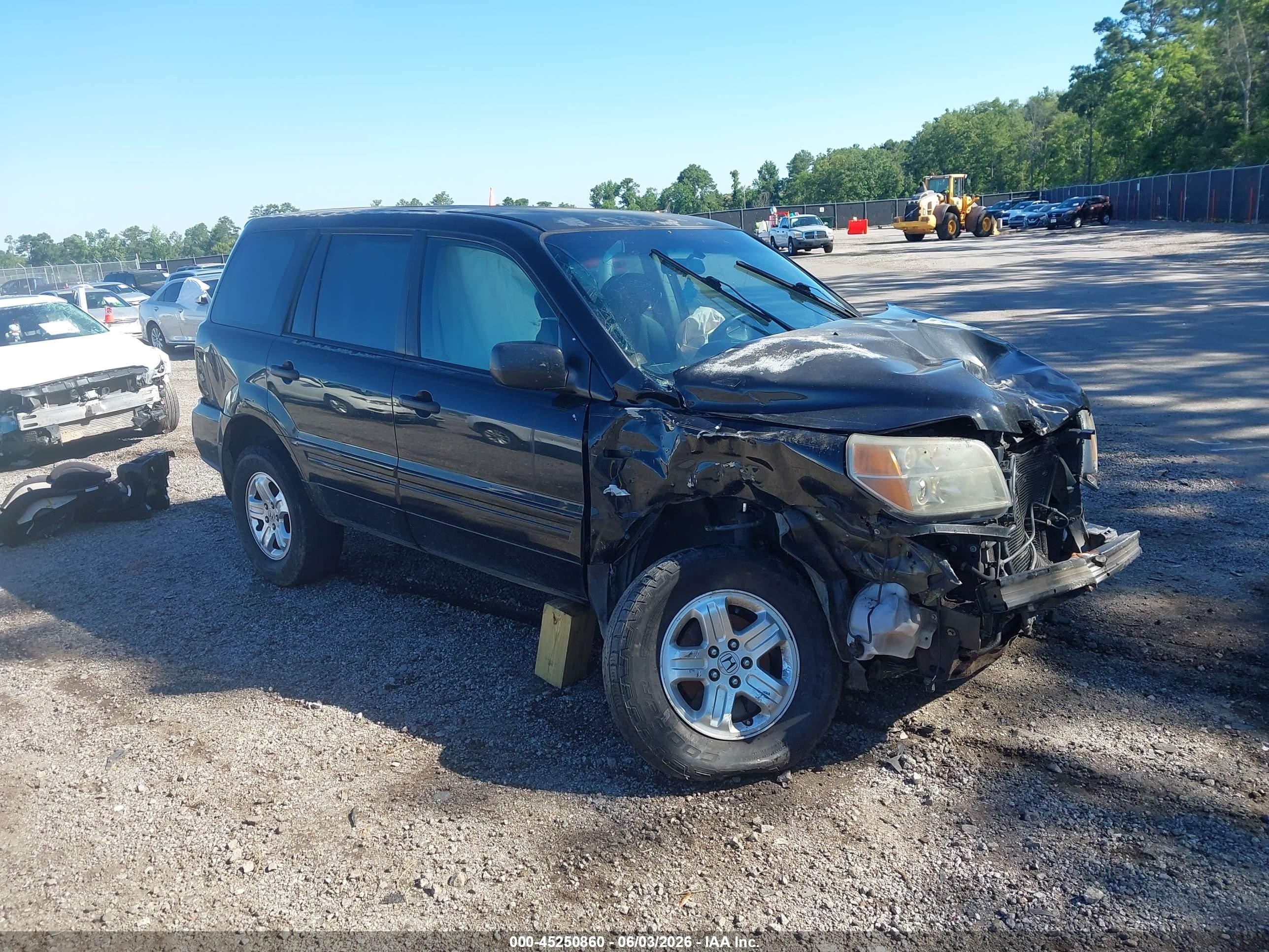 2007 Honda Pilot Lx Black vin: 5FNYF28167B034031