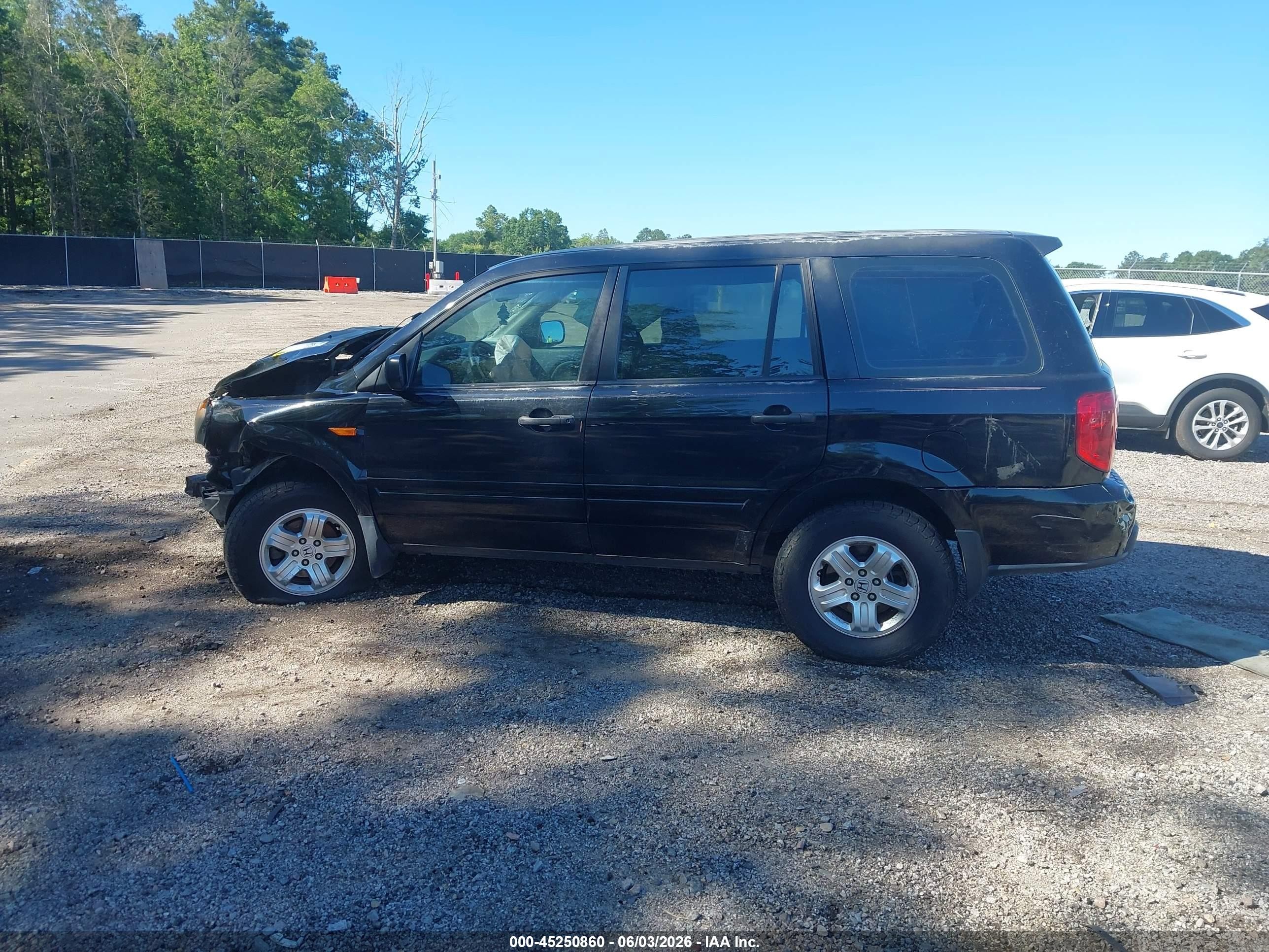 2007 Honda Pilot Lx Black vin: 5FNYF28167B034031
