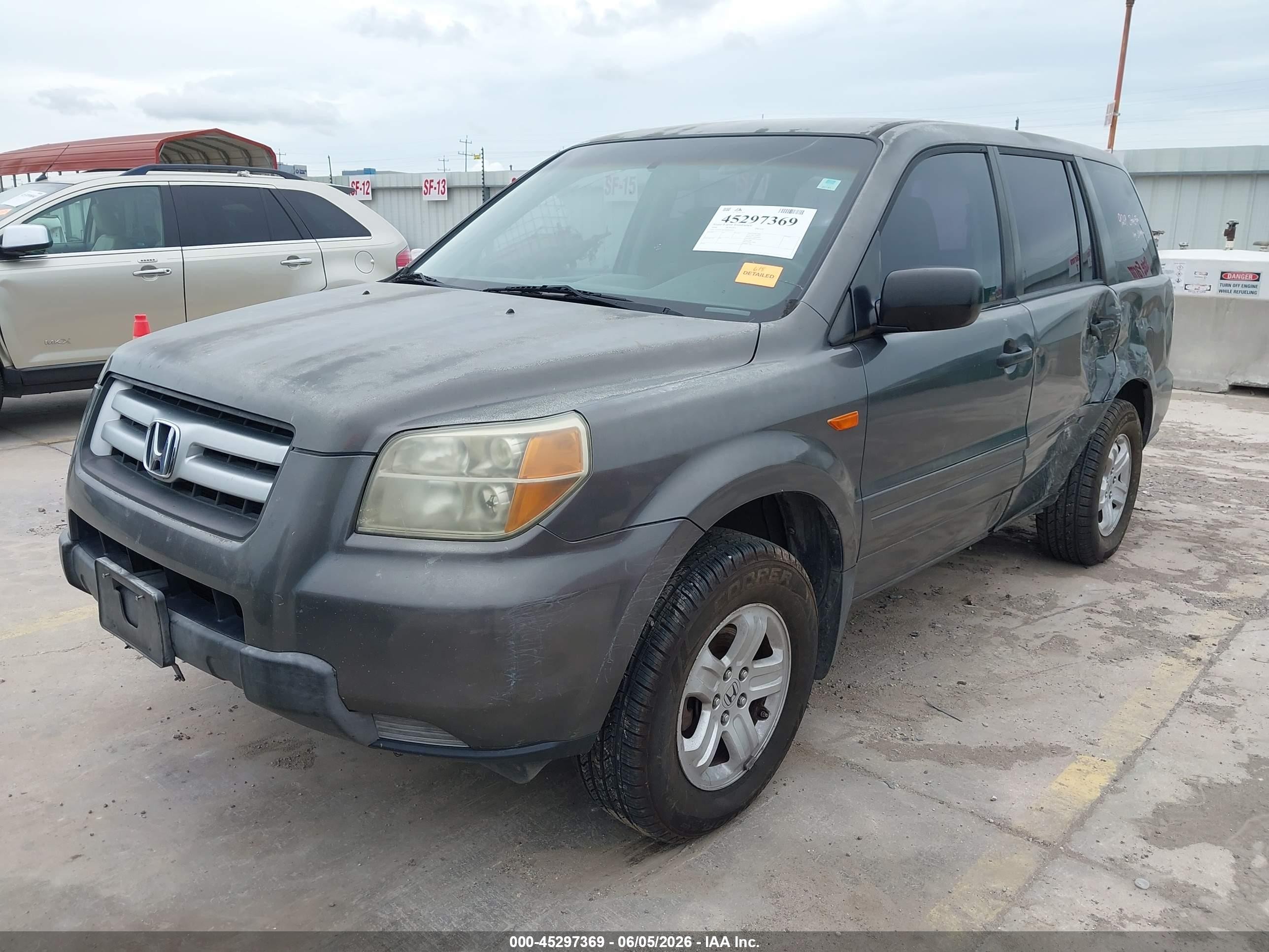 2006 Honda Pilot Lx Серый vin: 5FNYF28186B036233