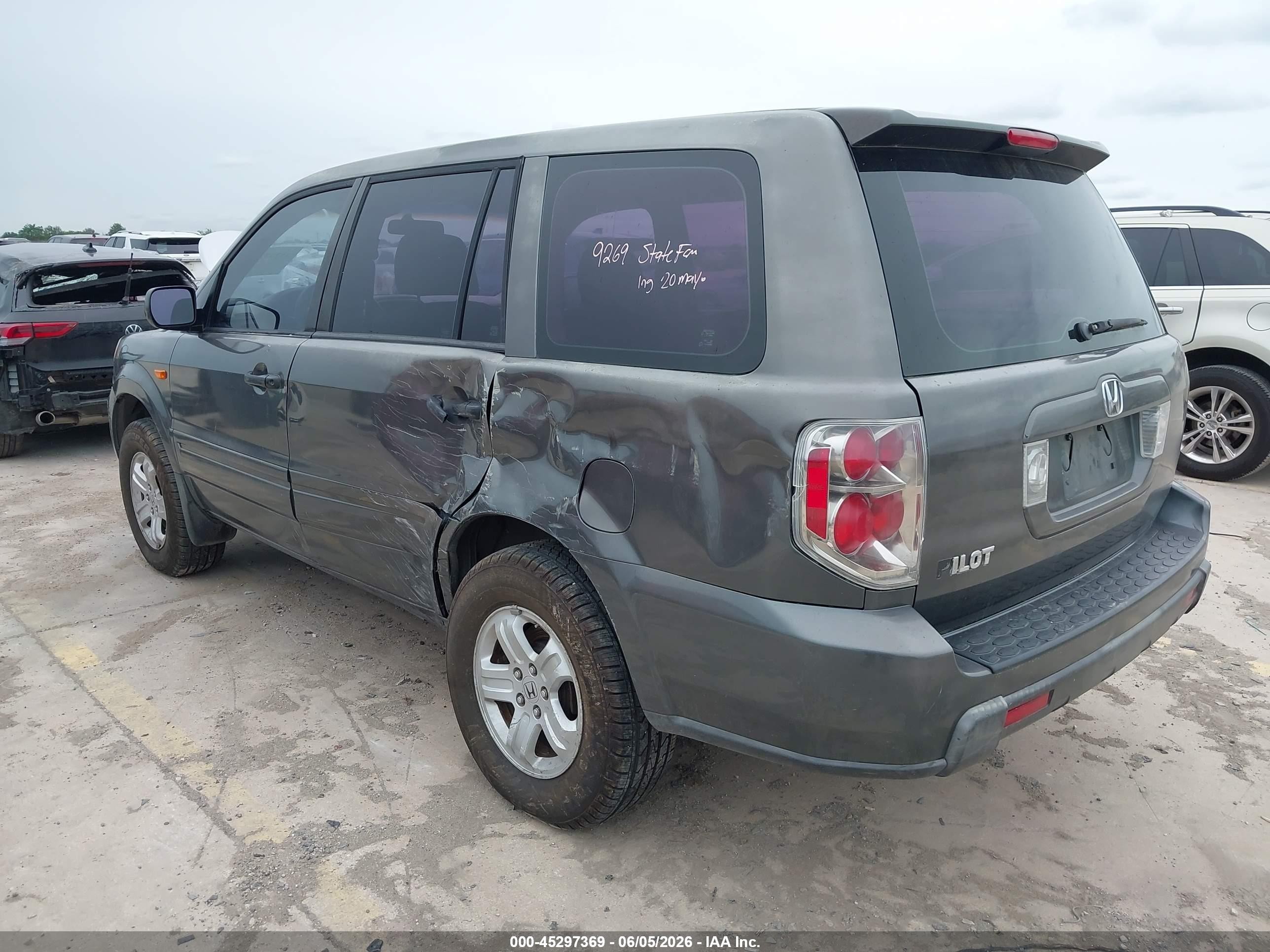 2006 Honda Pilot Lx Серый vin: 5FNYF28186B036233
