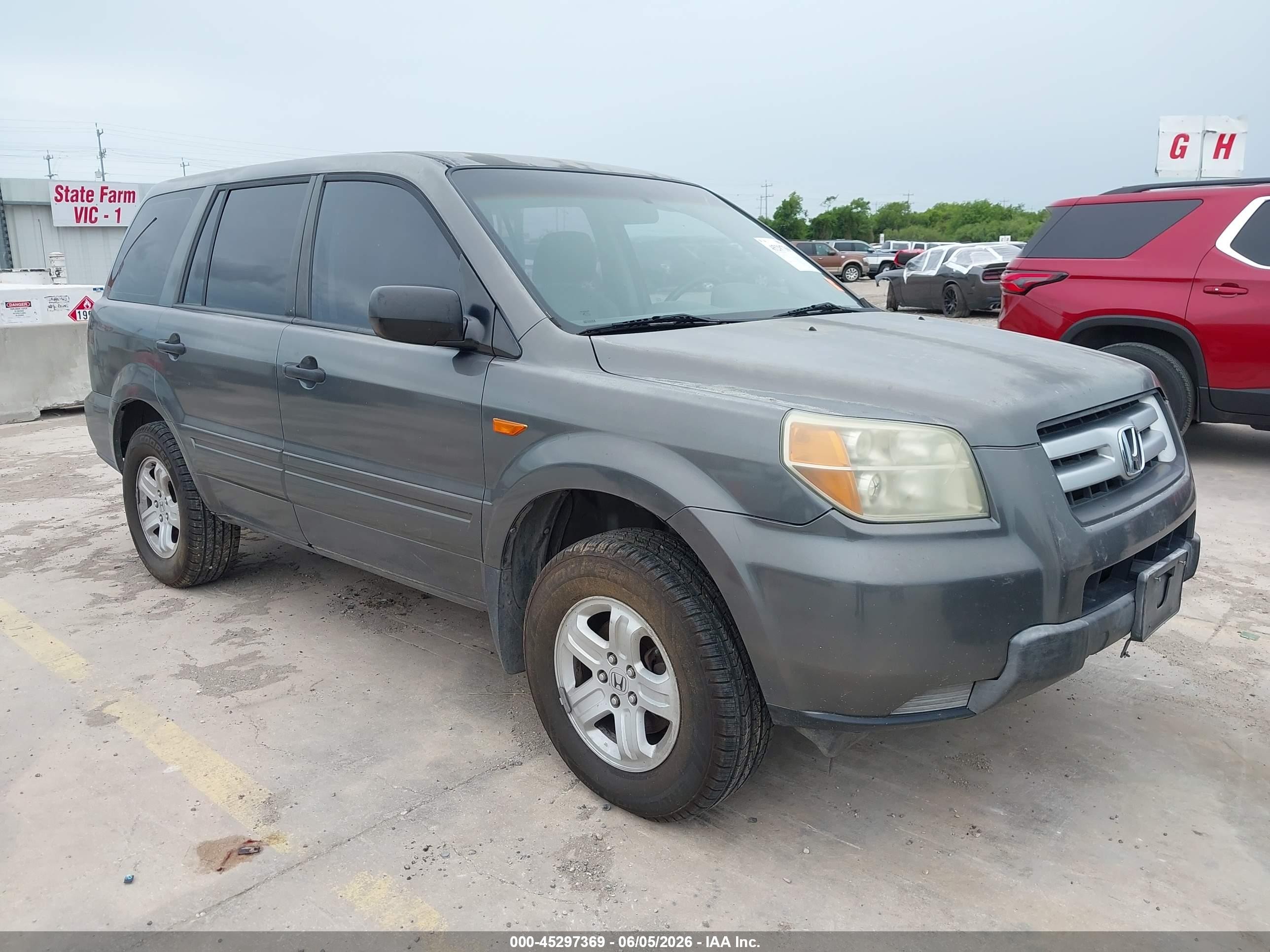 2006 Honda Pilot Lx Серый vin: 5FNYF28186B036233