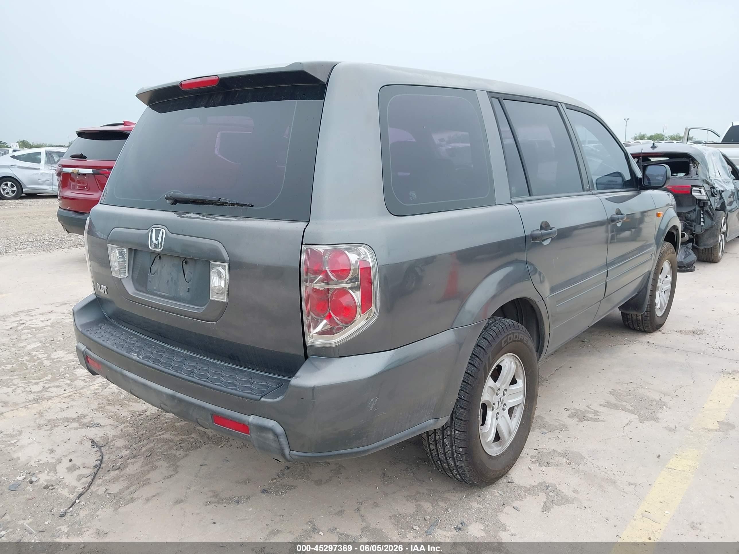 2006 Honda Pilot Lx Серый vin: 5FNYF28186B036233
