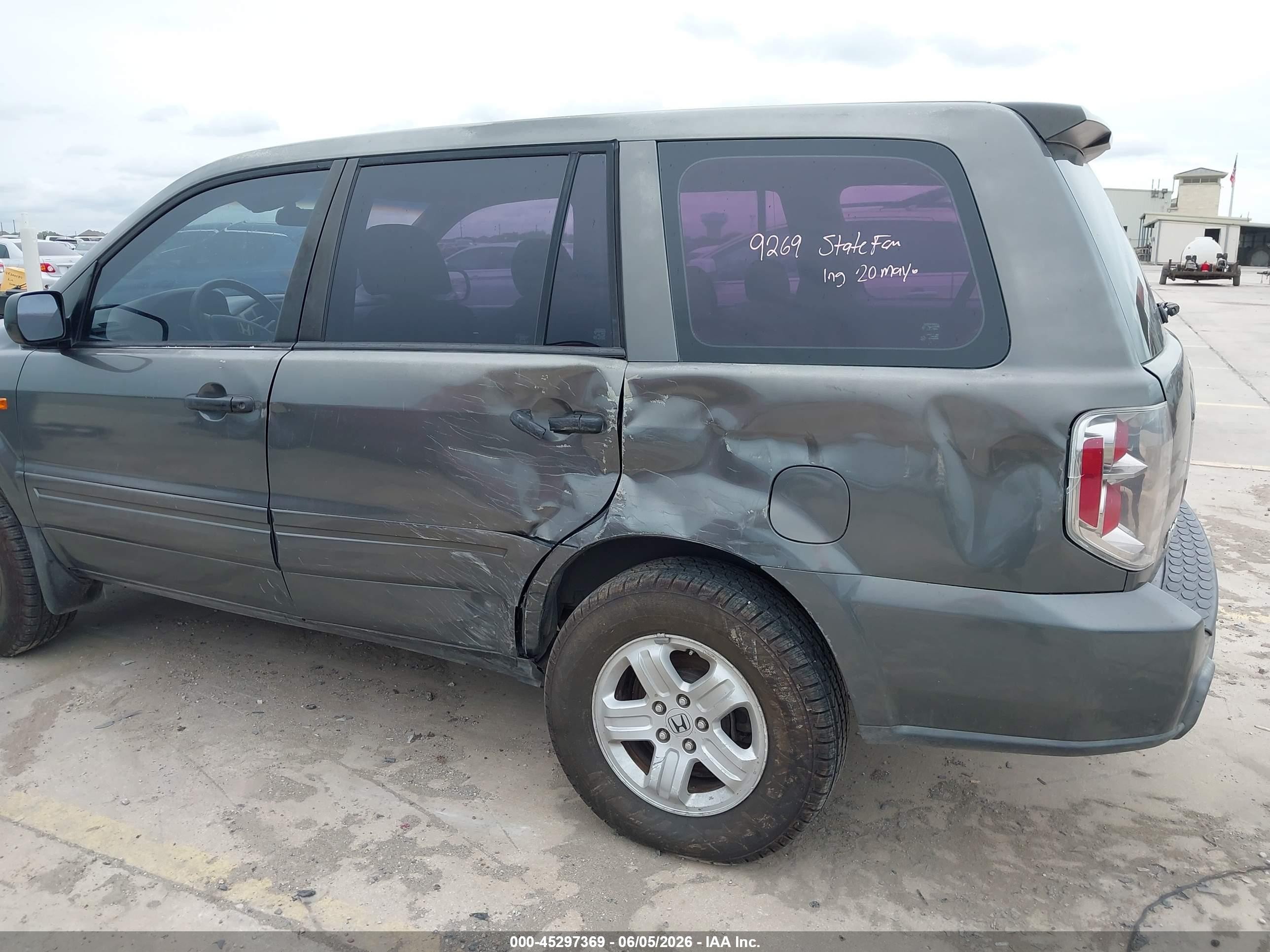 2006 Honda Pilot Lx Серый vin: 5FNYF28186B036233