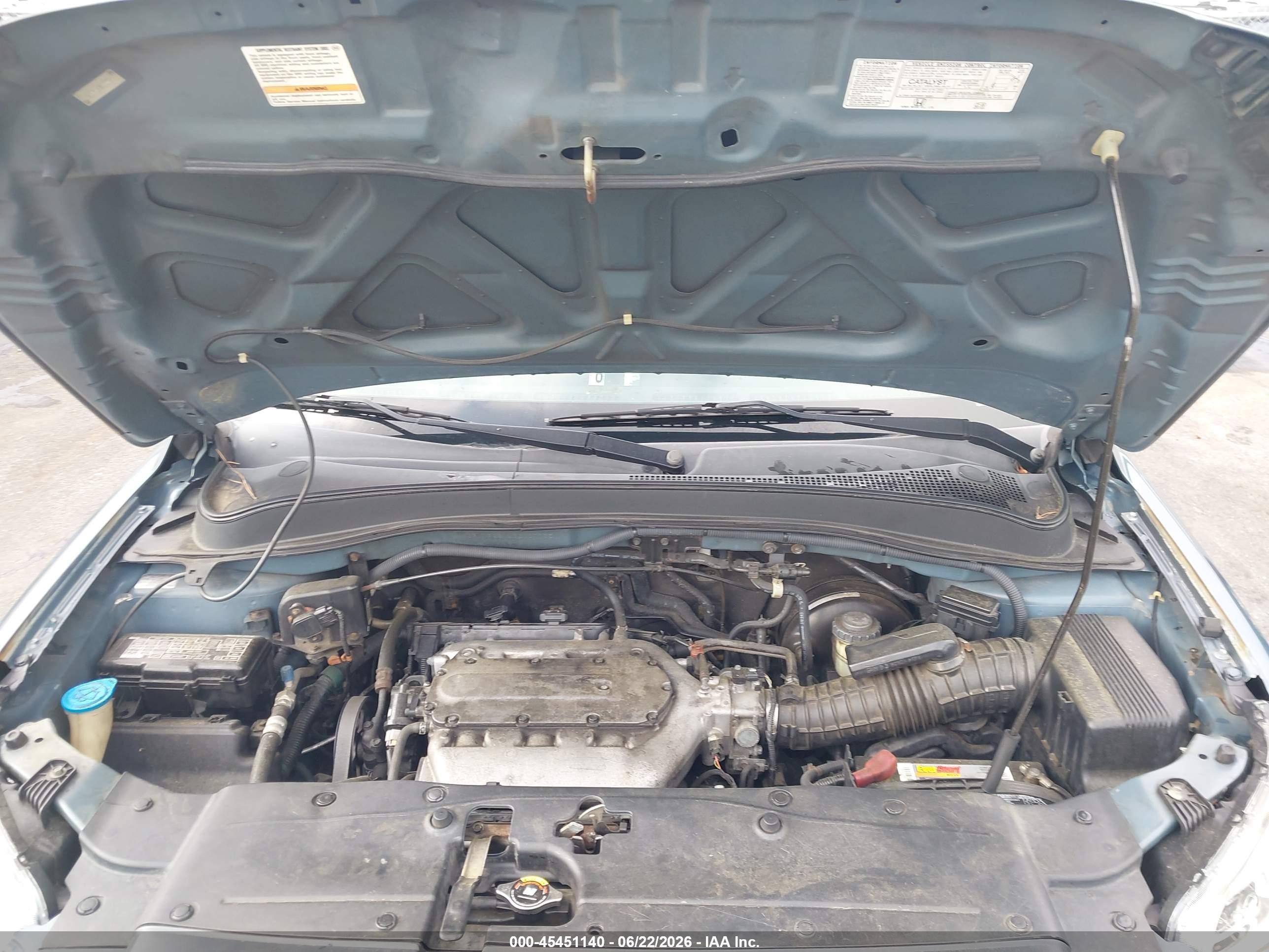 2006 Honda Pilot Lx Light Blue vin: 5FNYF28186B037785