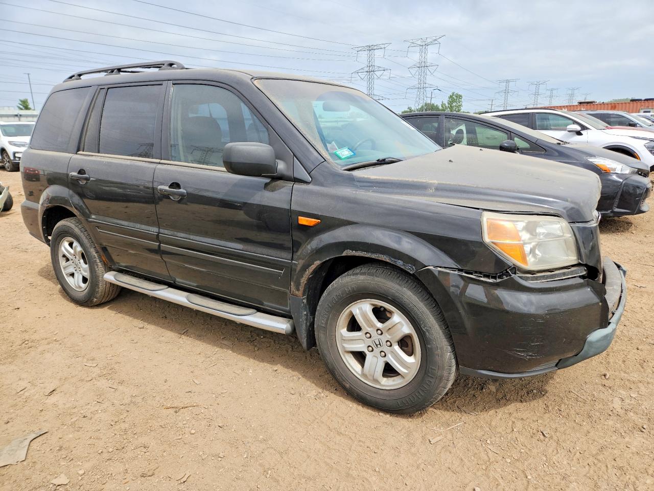 2007 Honda Pilot Lx Black vin: 5FNYF28197B003453