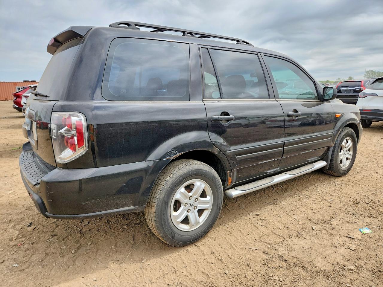 2007 Honda Pilot Lx Black vin: 5FNYF28197B003453