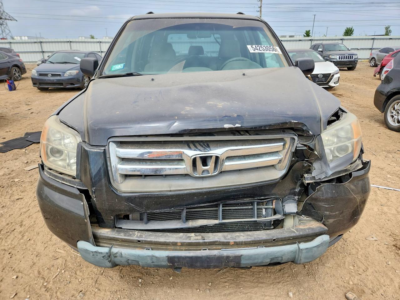2007 Honda Pilot Lx Black vin: 5FNYF28197B003453