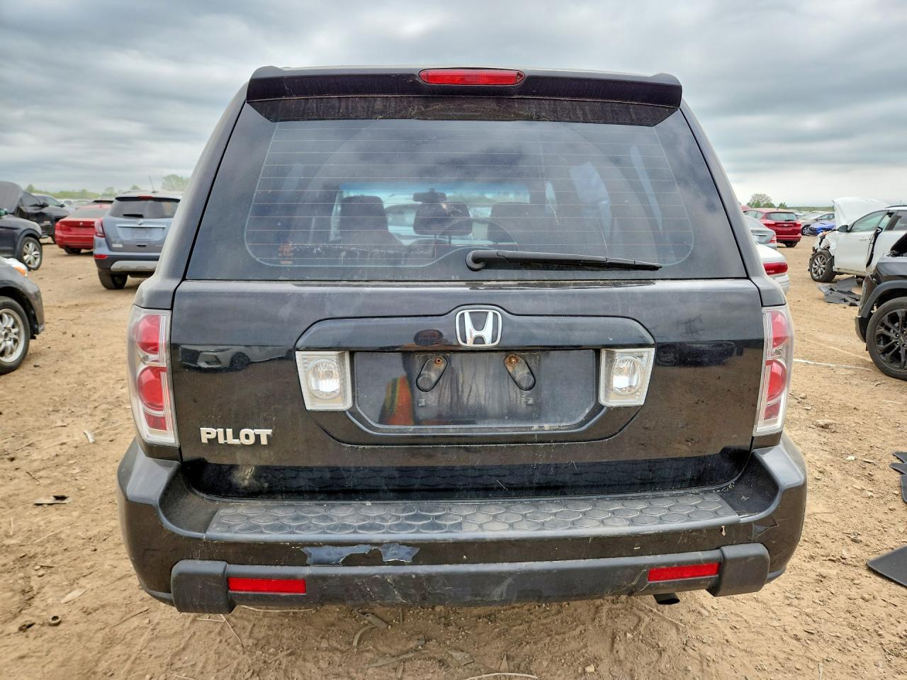 2007 Honda Pilot Lx Black vin: 5FNYF28197B003453
