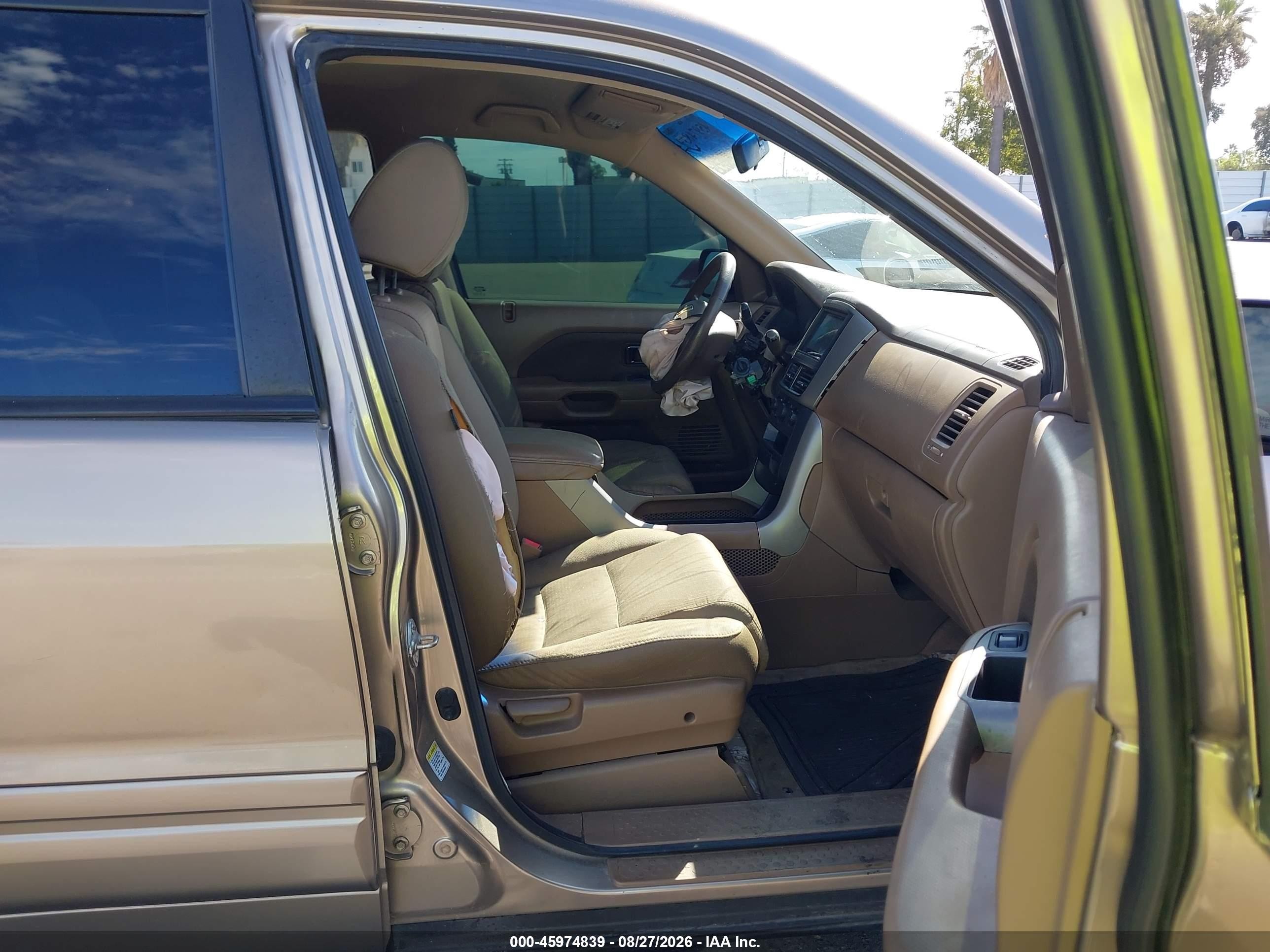 2007 Honda Pilot Lx Желто-коричневый vin: 5FNYF281X7B002151