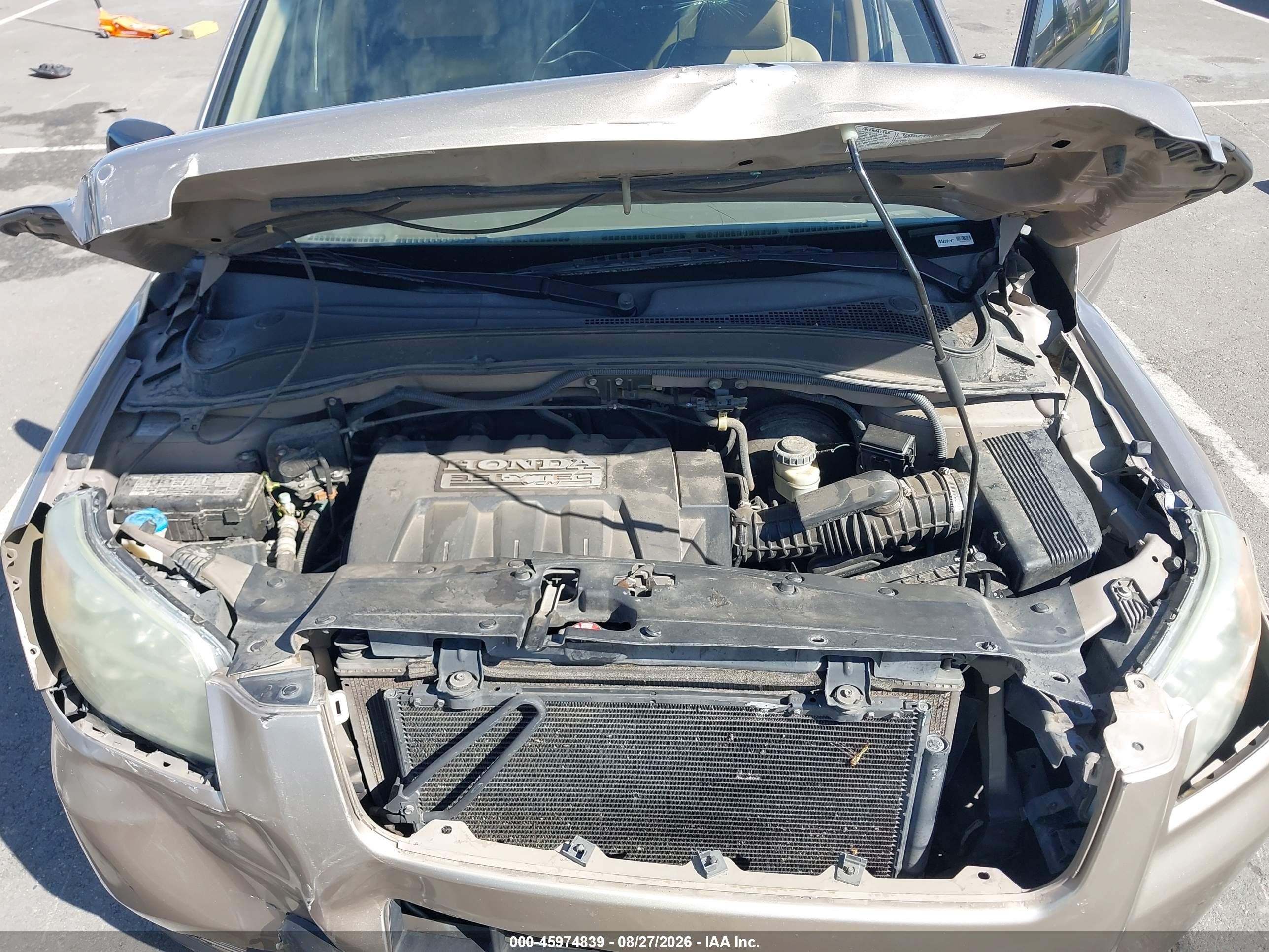 2007 Honda Pilot Lx Желто-коричневый vin: 5FNYF281X7B002151