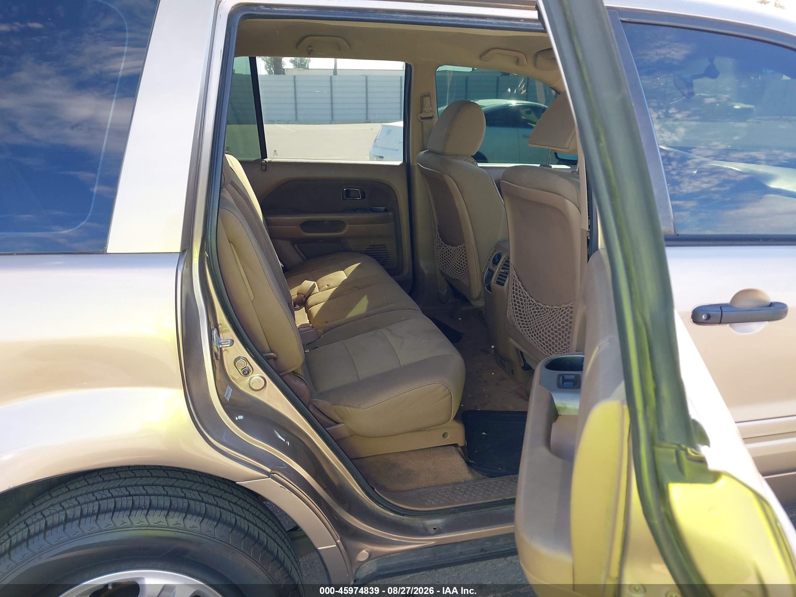 2007 Honda Pilot Lx Желто-коричневый vin: 5FNYF281X7B002151