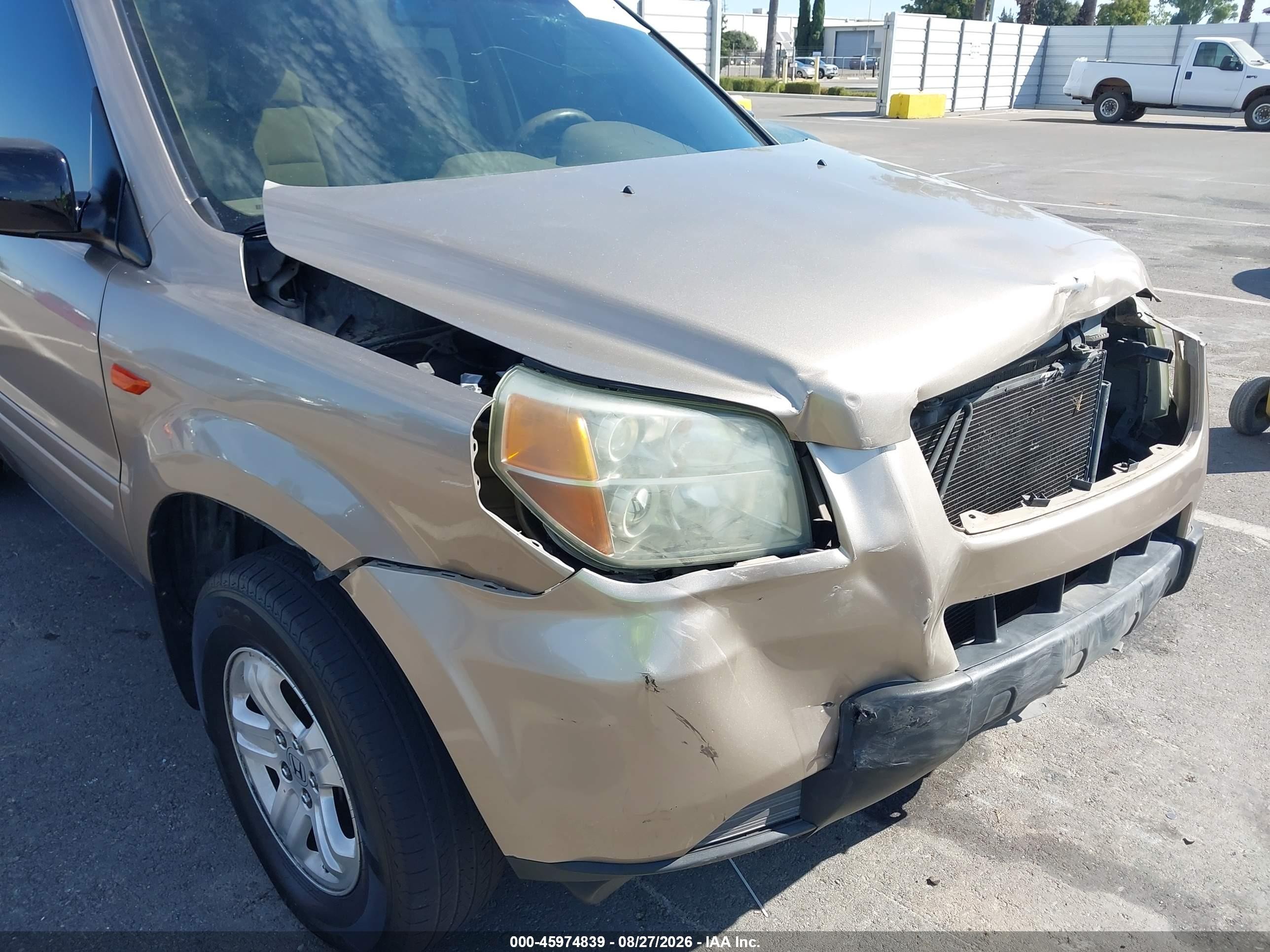 2007 Honda Pilot Lx Желто-коричневый vin: 5FNYF281X7B002151