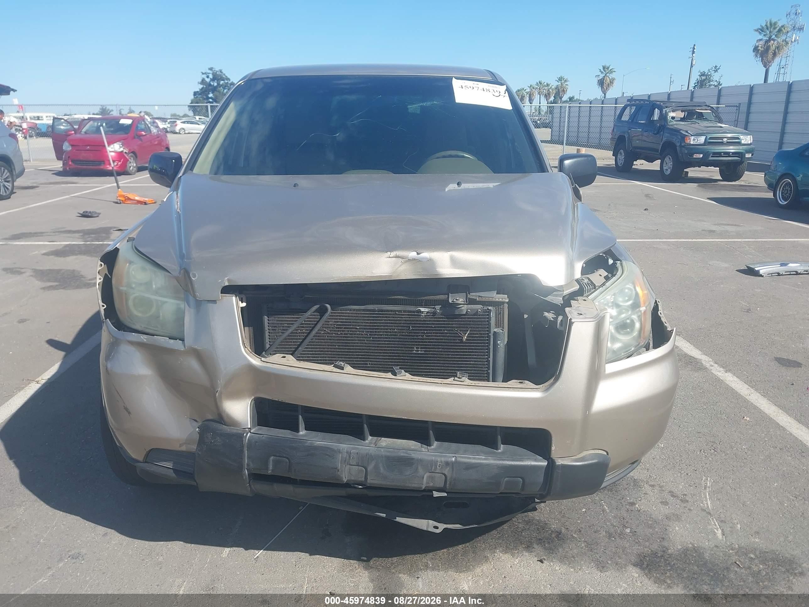 2007 Honda Pilot Lx Желто-коричневый vin: 5FNYF281X7B002151