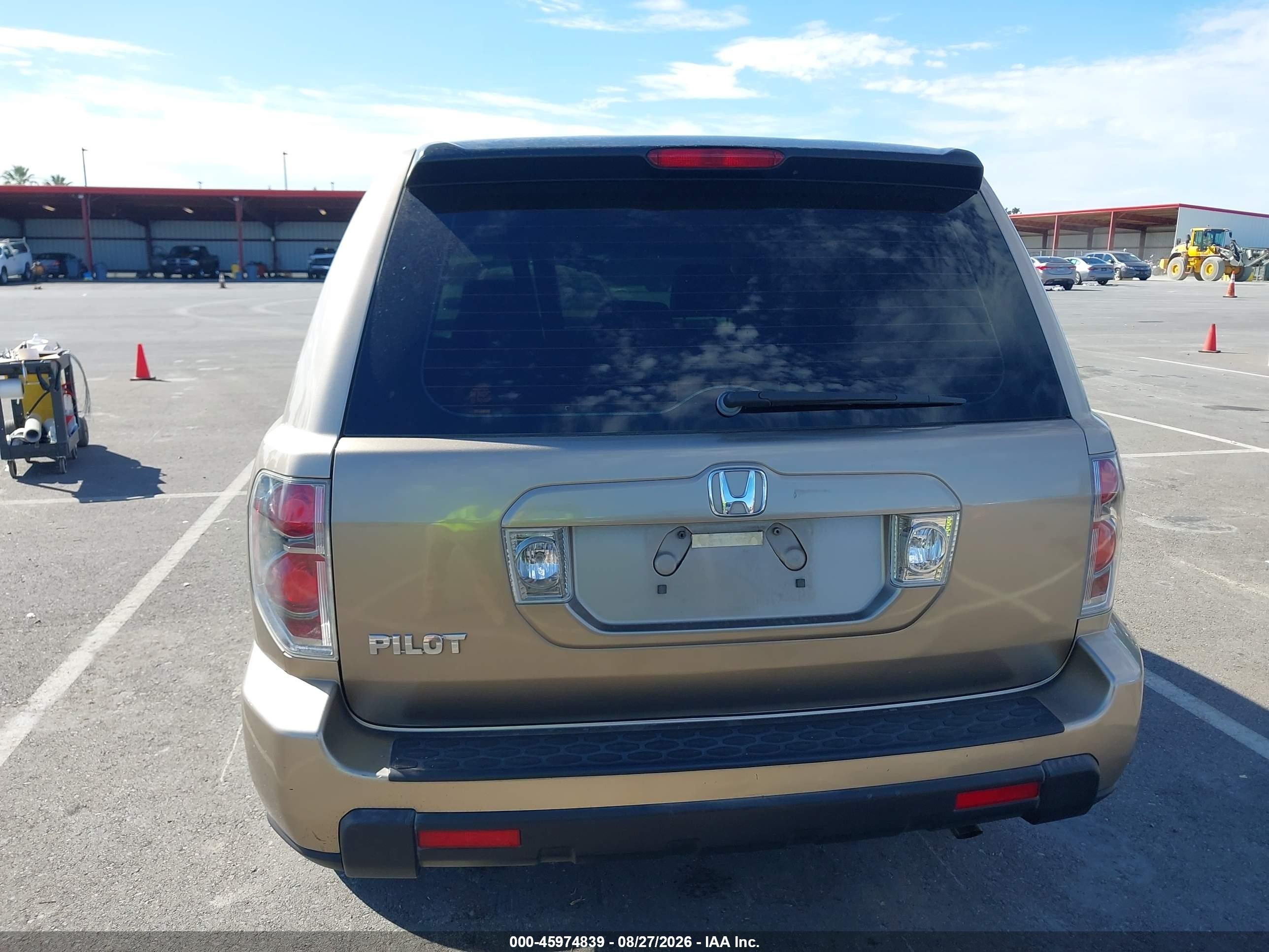 2007 Honda Pilot Lx Желто-коричневый vin: 5FNYF281X7B002151