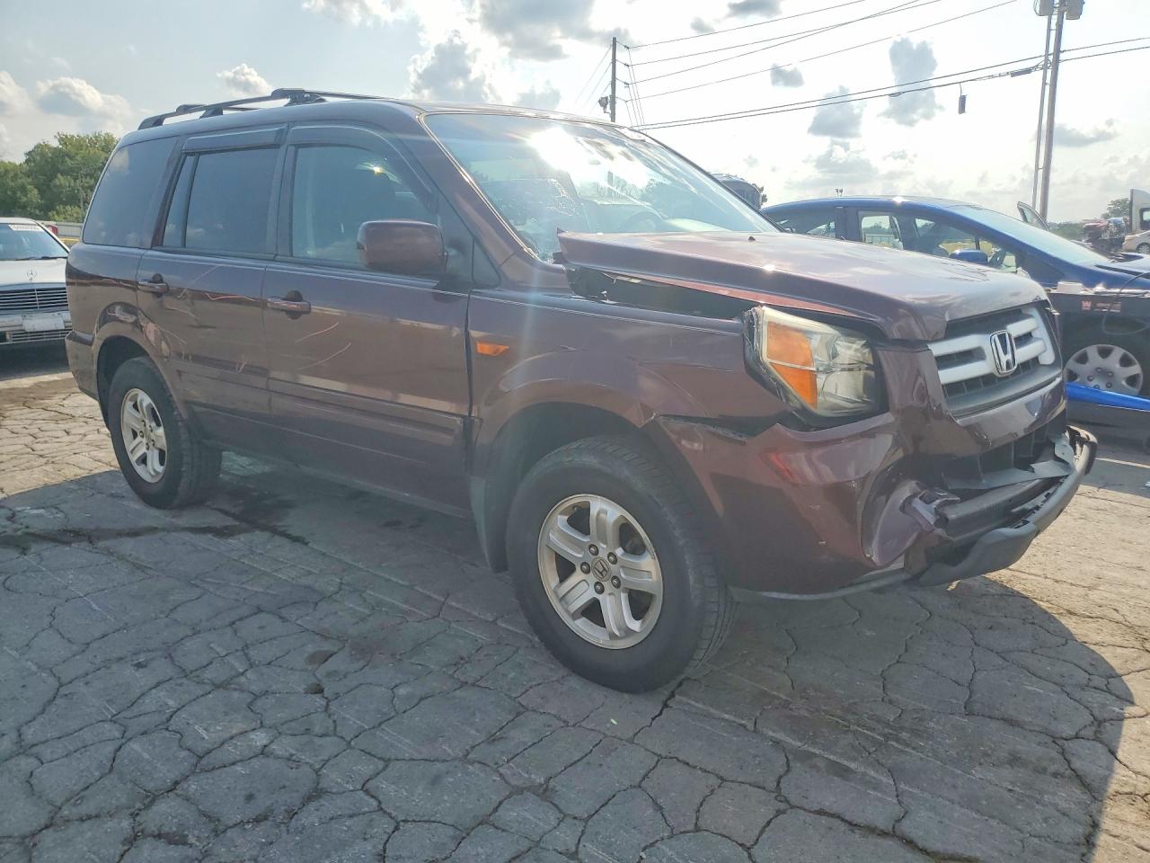 2008 Honda Pilot Vp Burgundy vin: 5FNYF28208B008776