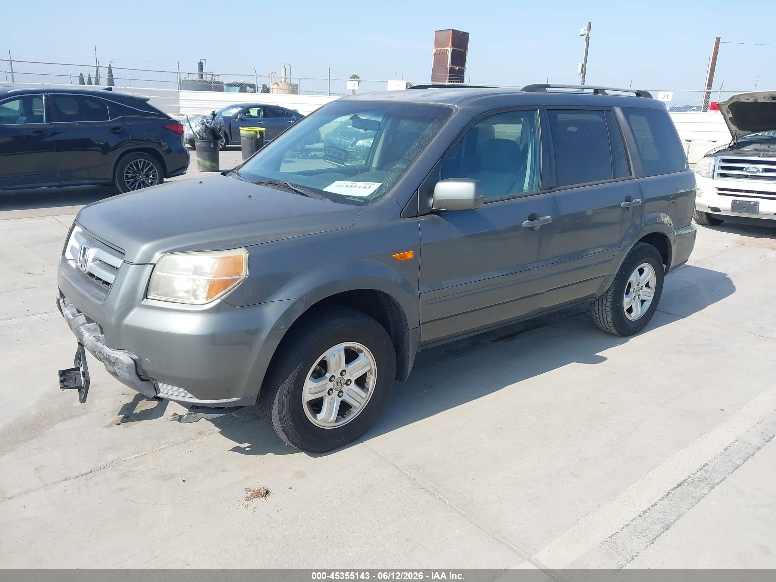 2008 Honda Pilot Vp Серый vin: 5FNYF28208B029448