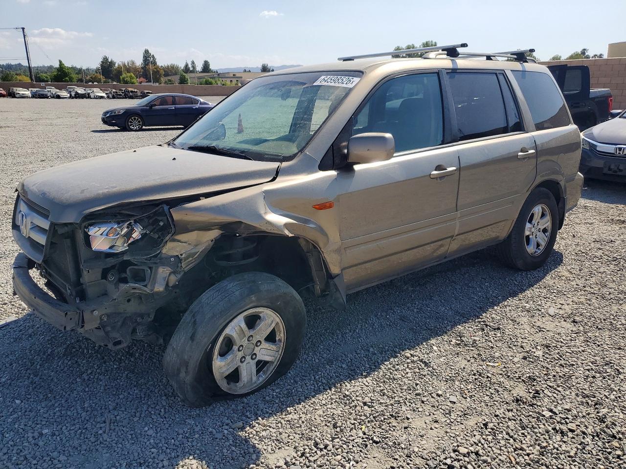 2008 Honda Pilot Vp Tan vin: 5FNYF28208B030115