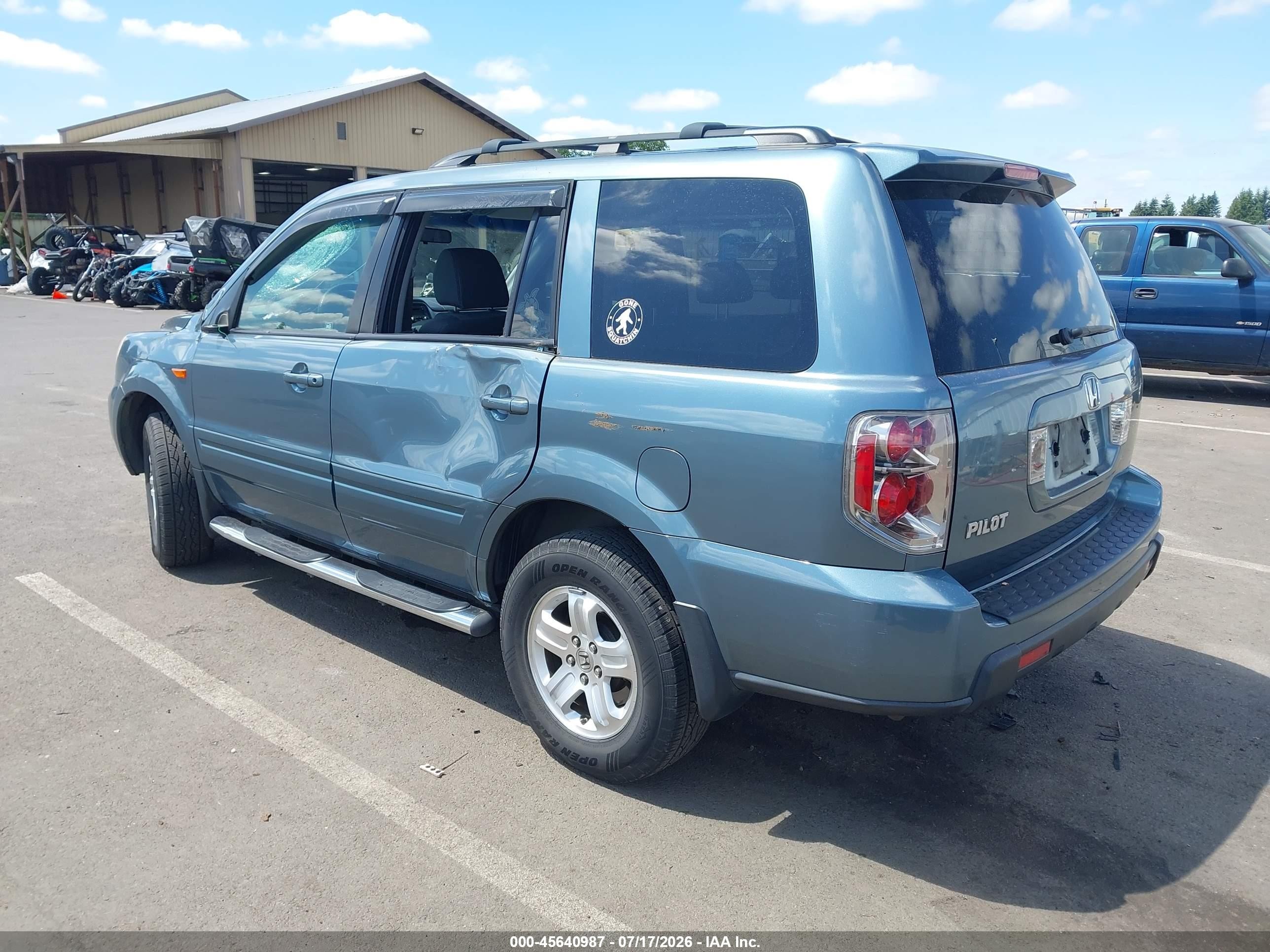 2008 Honda Pilot Vp Blue vin: 5FNYF28228B007757
