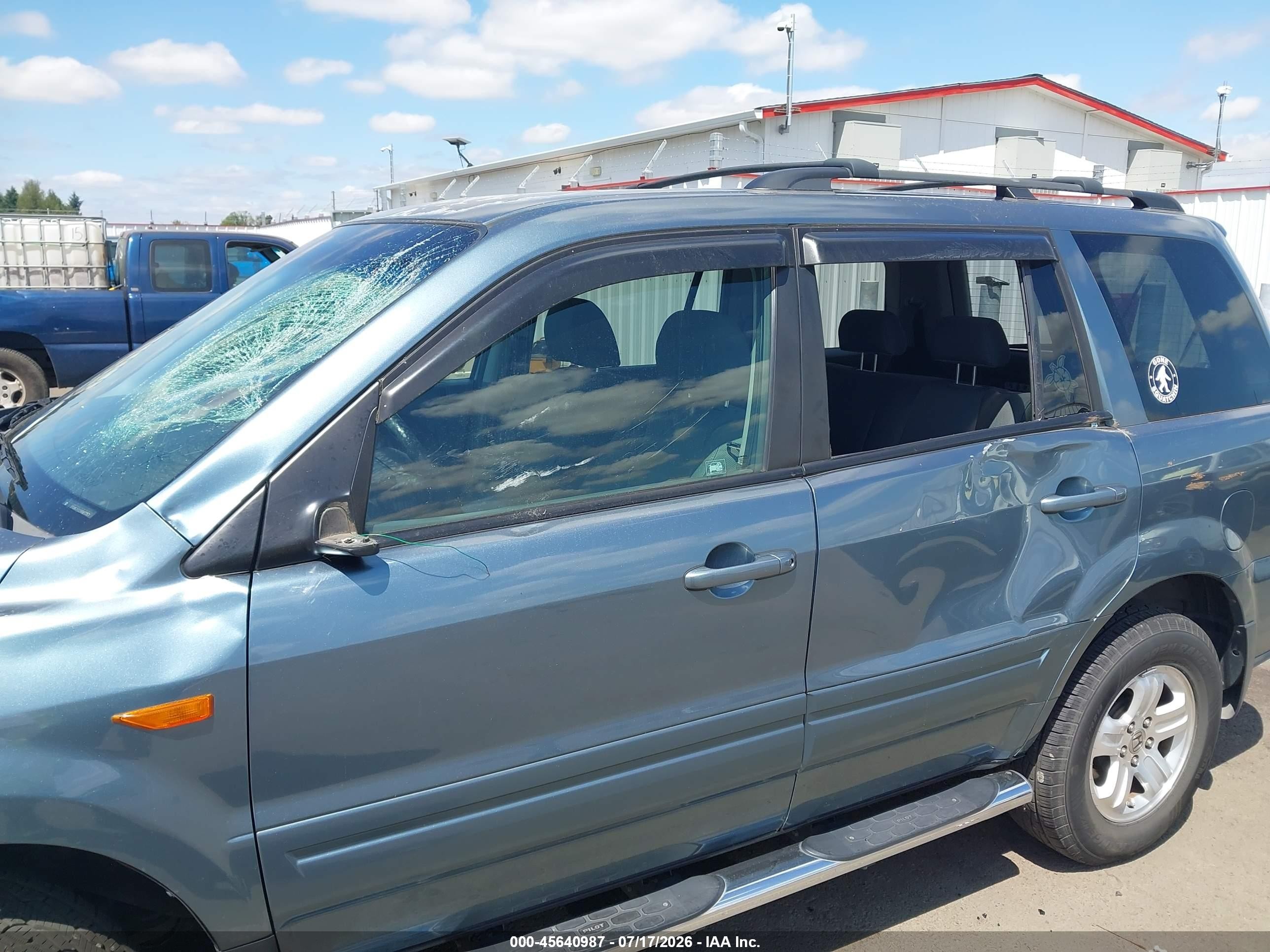 2008 Honda Pilot Vp Blue vin: 5FNYF28228B007757