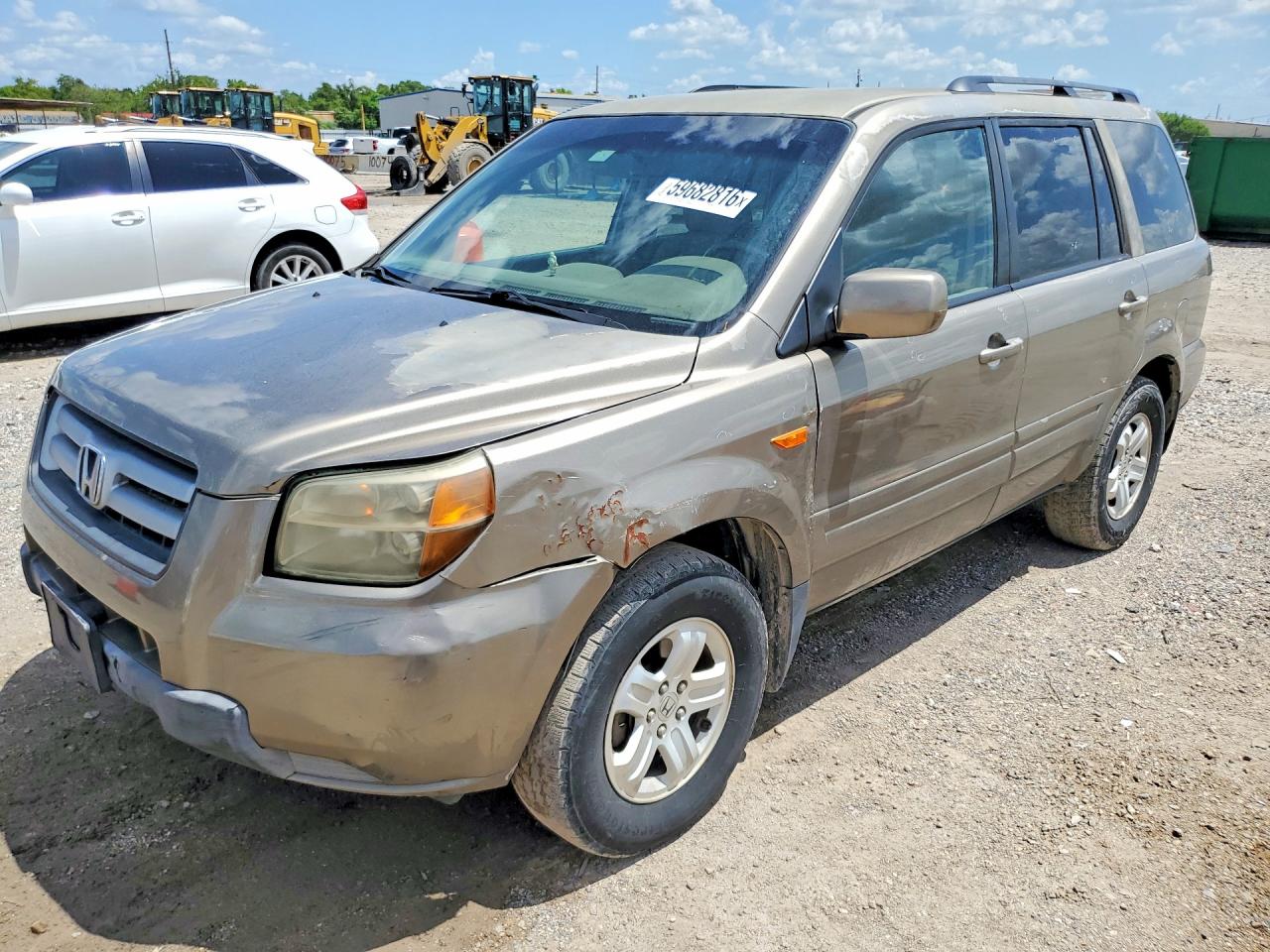 2008 Honda Pilot Vp Tan vin: 5FNYF28238B021571