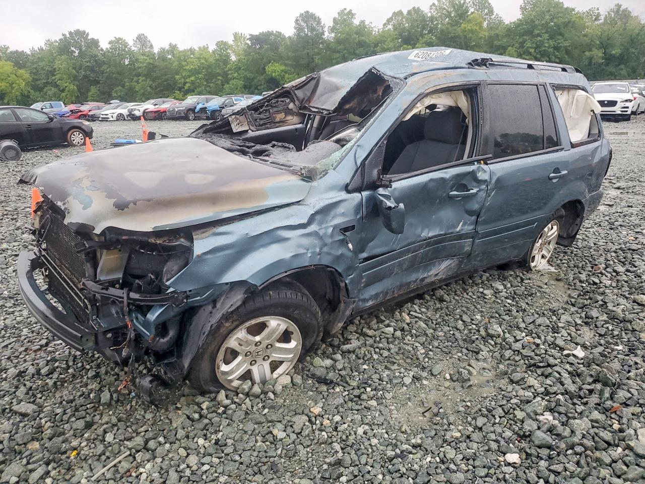 2008 Honda Pilot Vp Blue vin: 5FNYF28258B014069