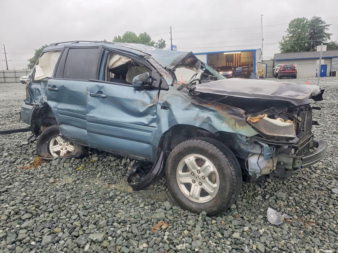 2008 Honda Pilot Vp Blue vin: 5FNYF28258B014069