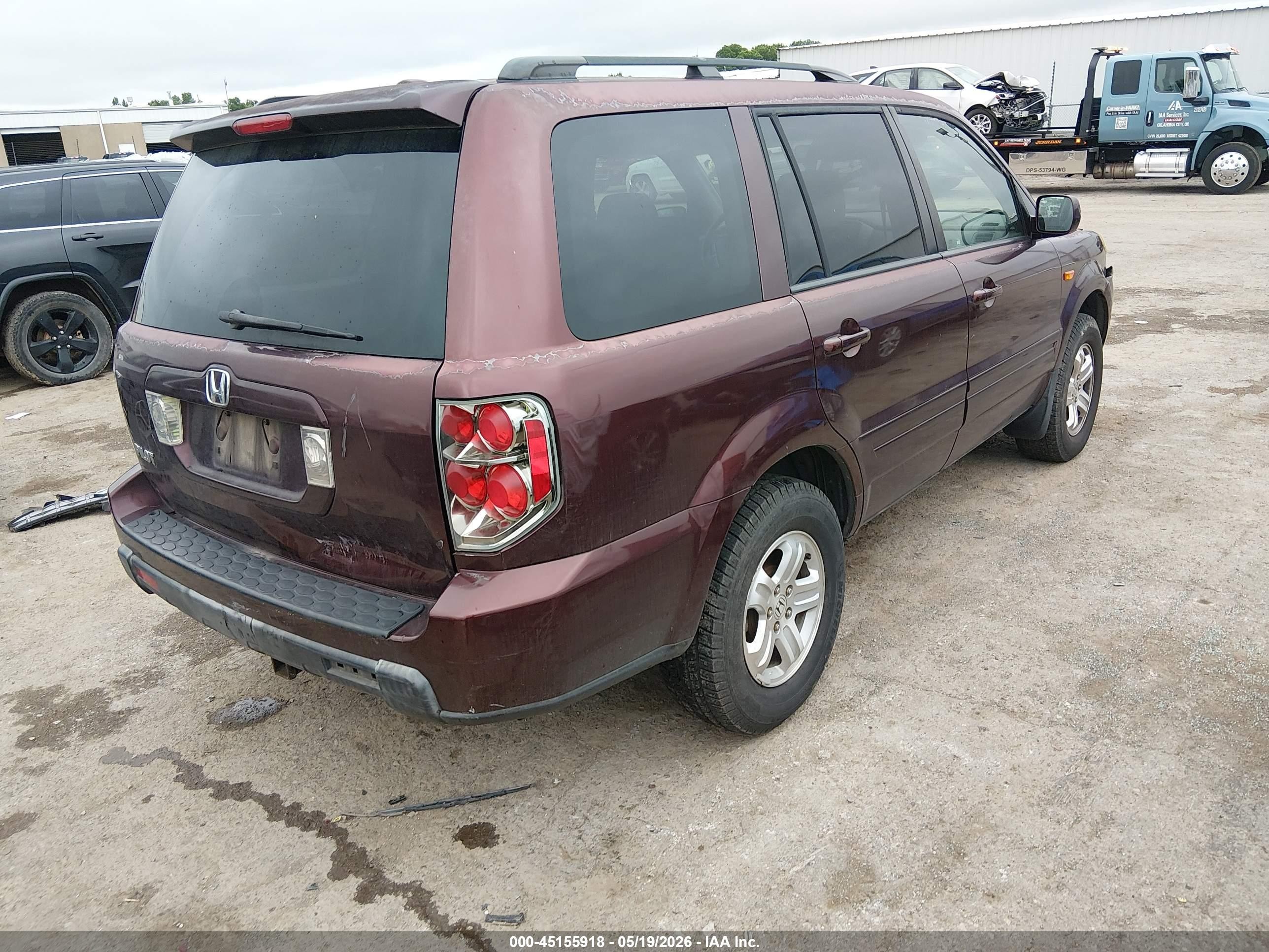 2008 Honda Pilot Vp Темно-бордовый vin: 5FNYF28268B002819