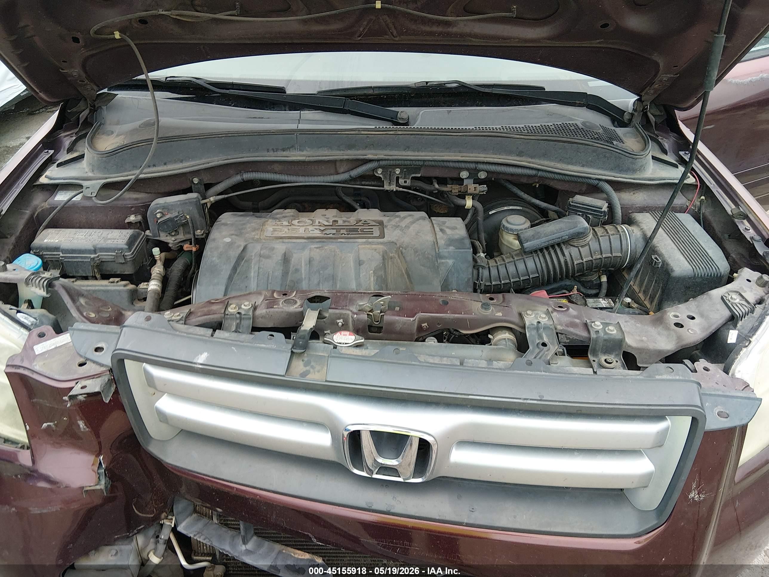 2008 Honda Pilot Vp Темно-бордовый vin: 5FNYF28268B002819
