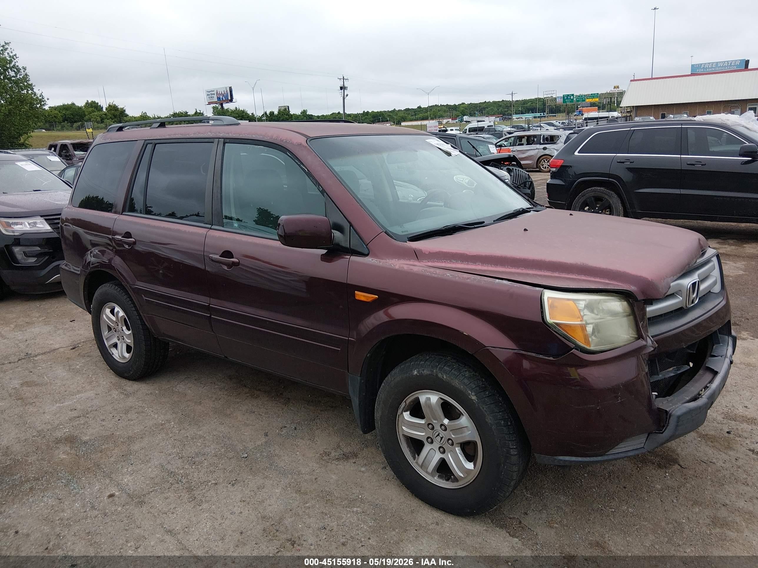 2008 Honda Pilot Vp Темно-бордовый vin: 5FNYF28268B002819