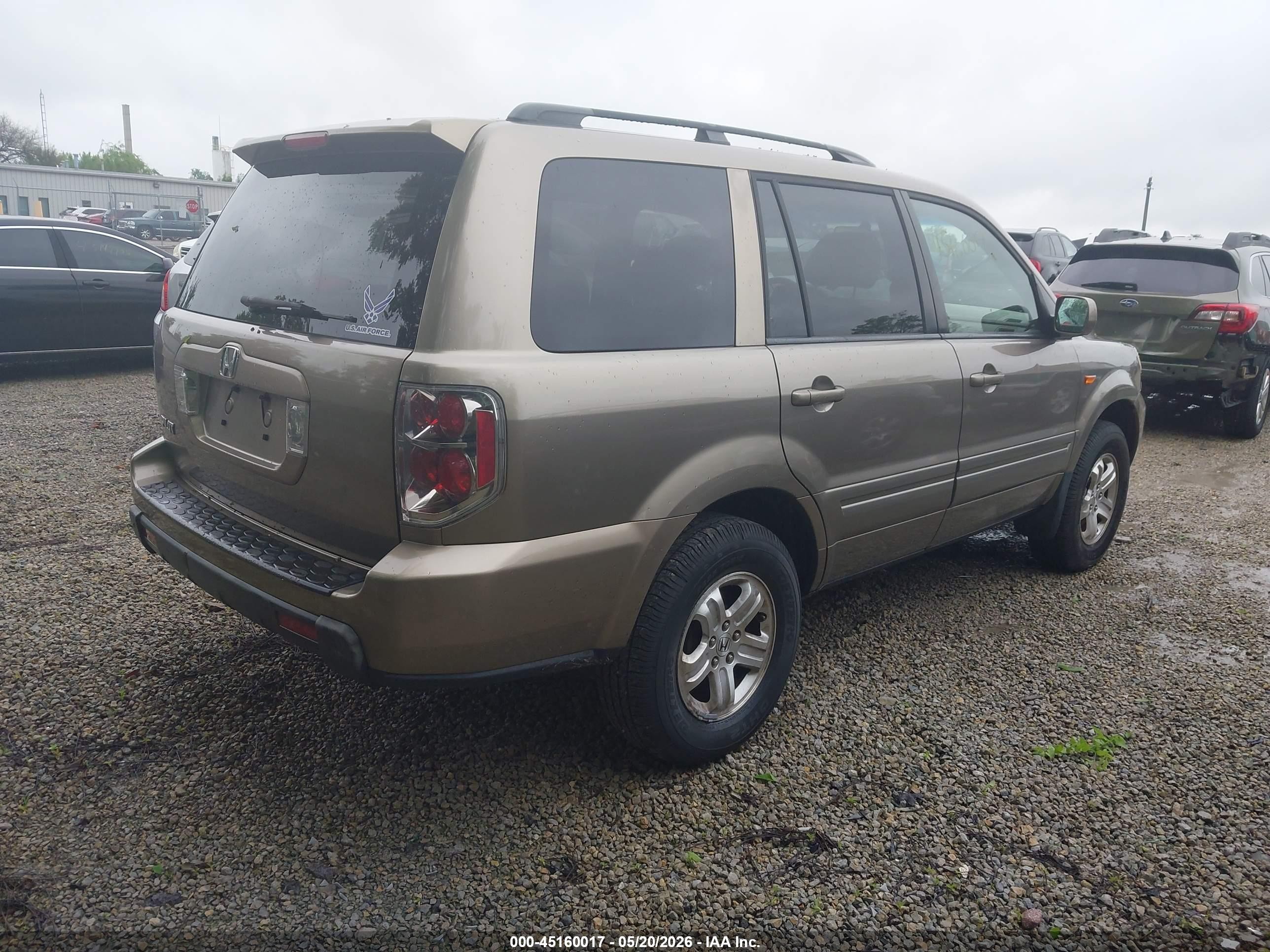 2008 Honda Pilot Vp Dark Brown vin: 5FNYF28288B005723
