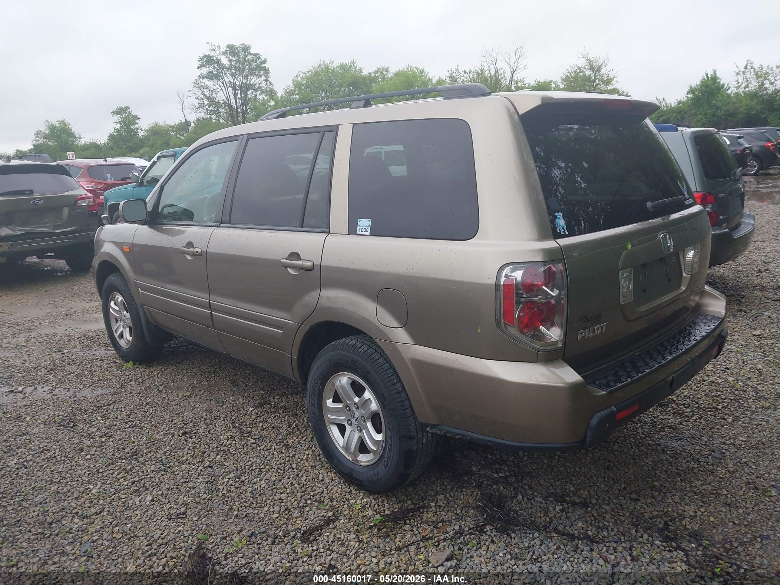 2008 Honda Pilot Vp Dark Brown vin: 5FNYF28288B005723