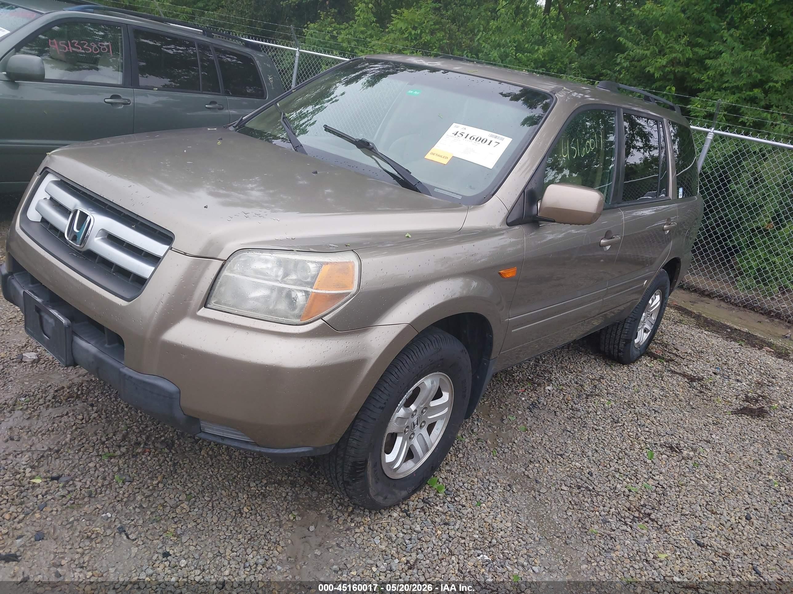 2008 Honda Pilot Vp Dark Brown vin: 5FNYF28288B005723