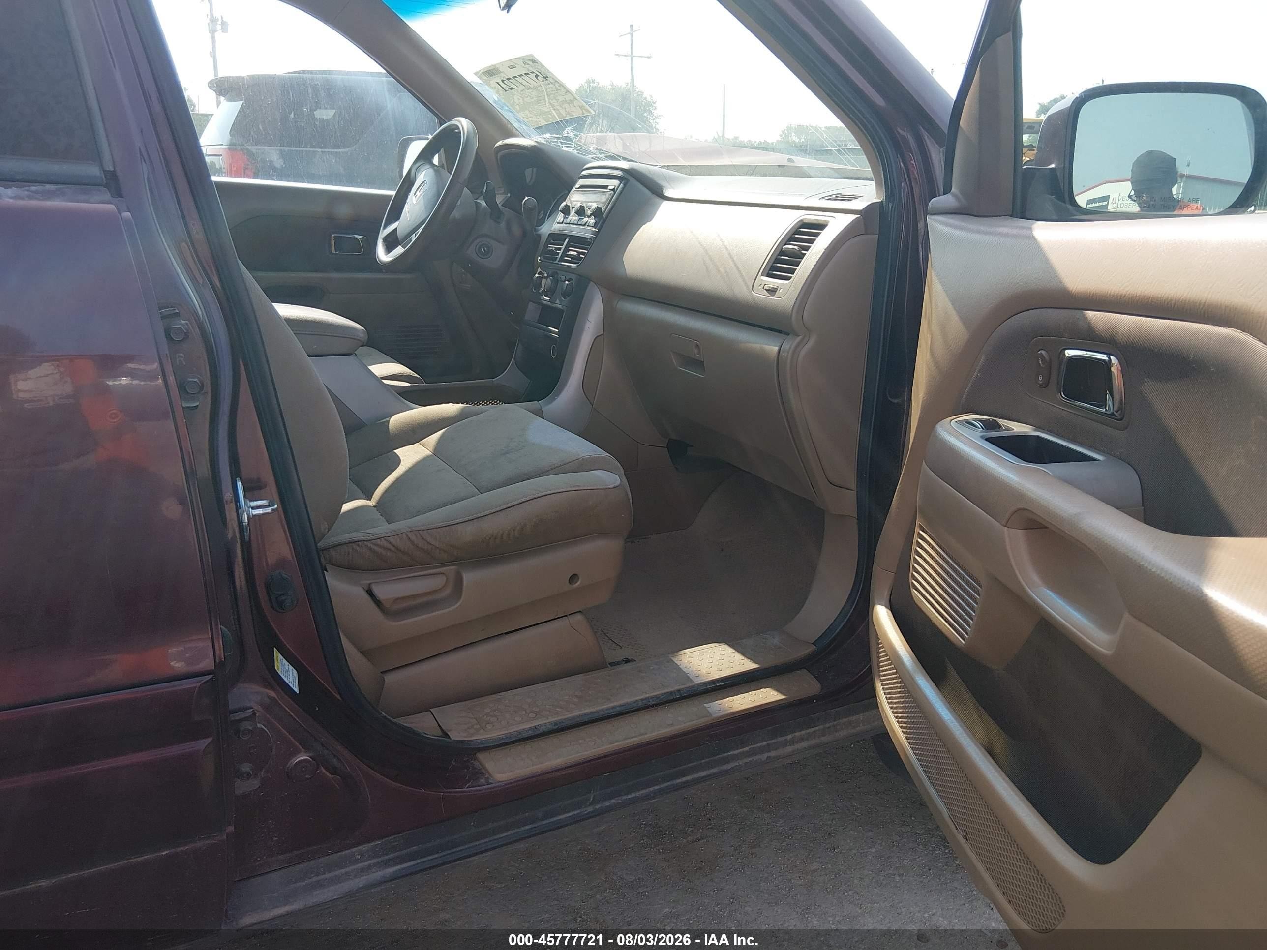 2008 Honda Pilot Vp Burgundy vin: 5FNYF28298B022725