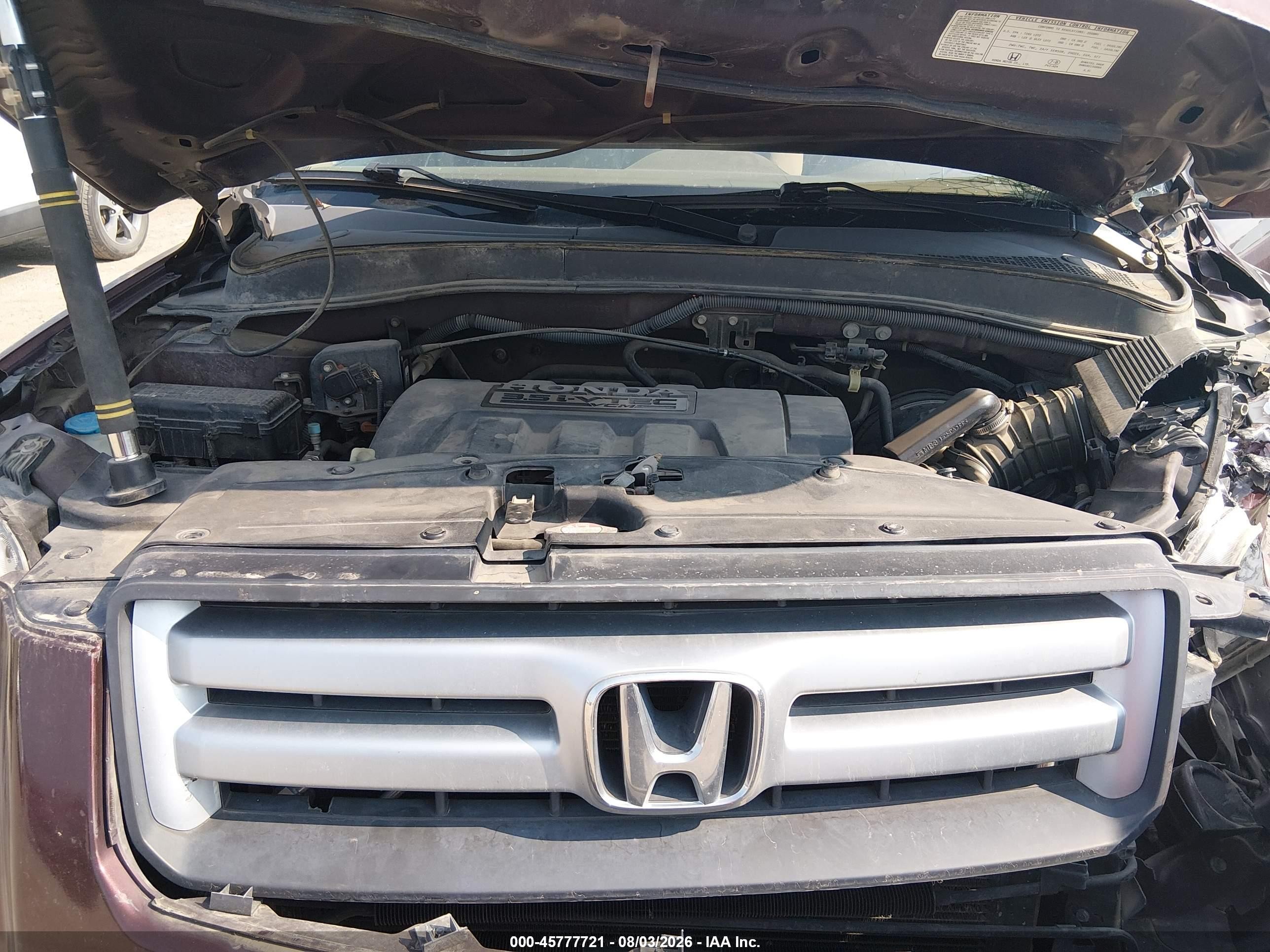 2008 Honda Pilot Vp Burgundy vin: 5FNYF28298B022725