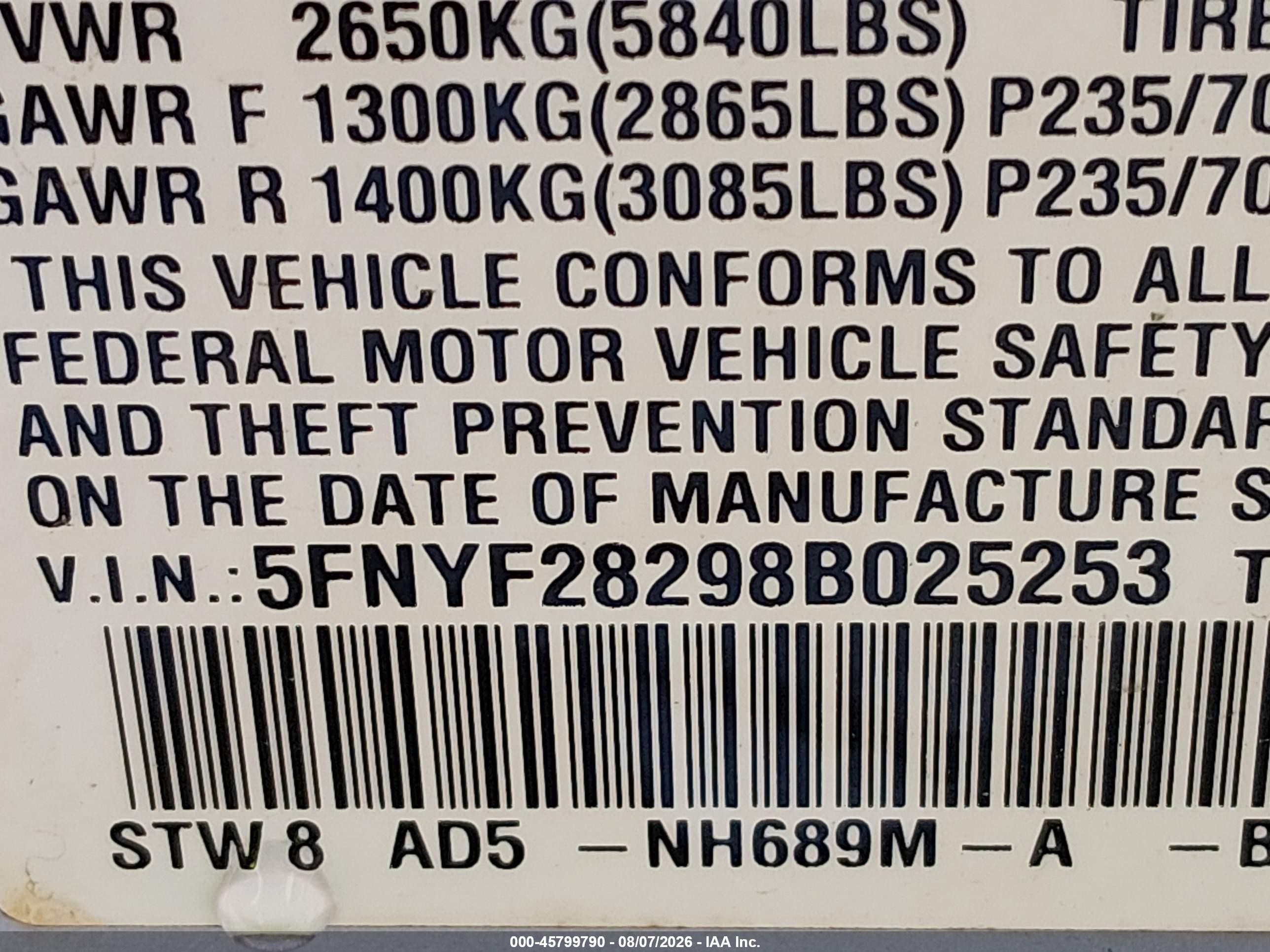 2008 Honda Pilot Vp Серебряный vin: 5FNYF28298B025253