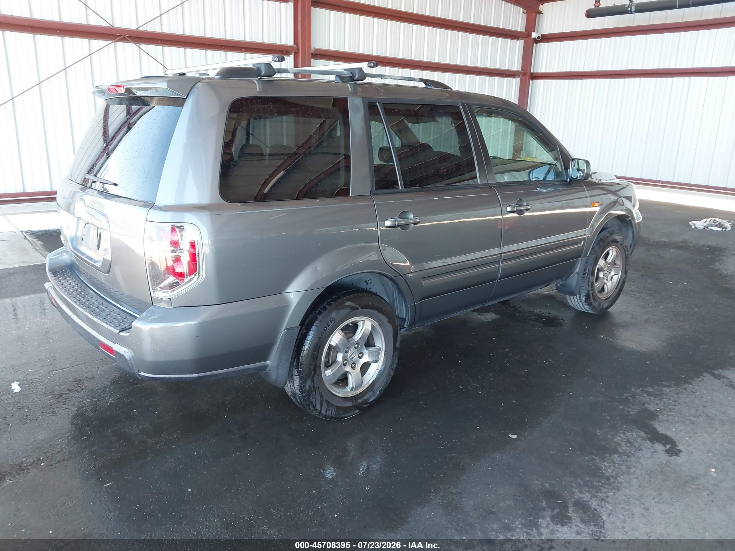 2008 Honda Pilot Se Gray vin: 5FNYF28318B006317