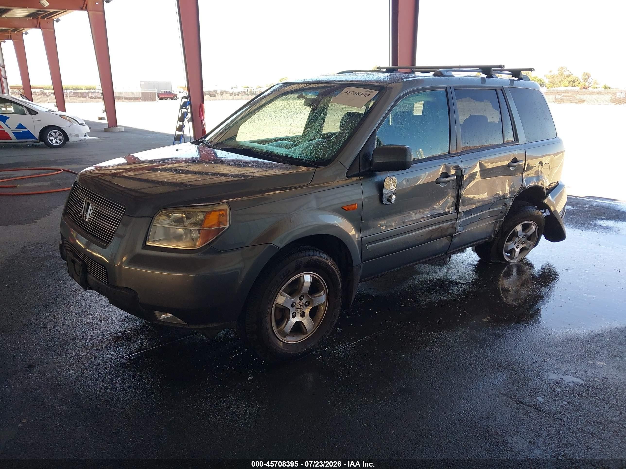 2008 Honda Pilot Se Gray vin: 5FNYF28318B006317