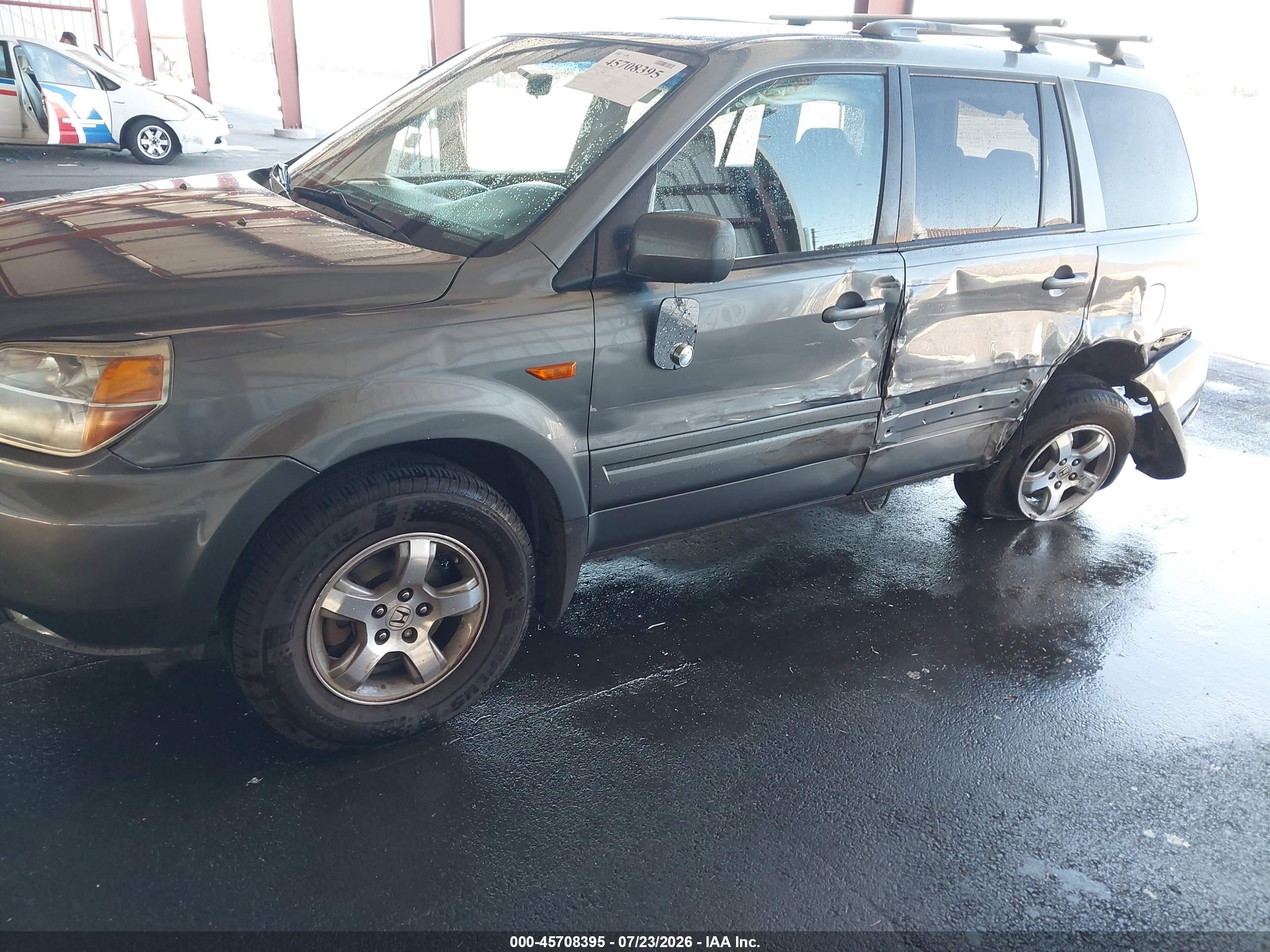 2008 Honda Pilot Se Gray vin: 5FNYF28318B006317