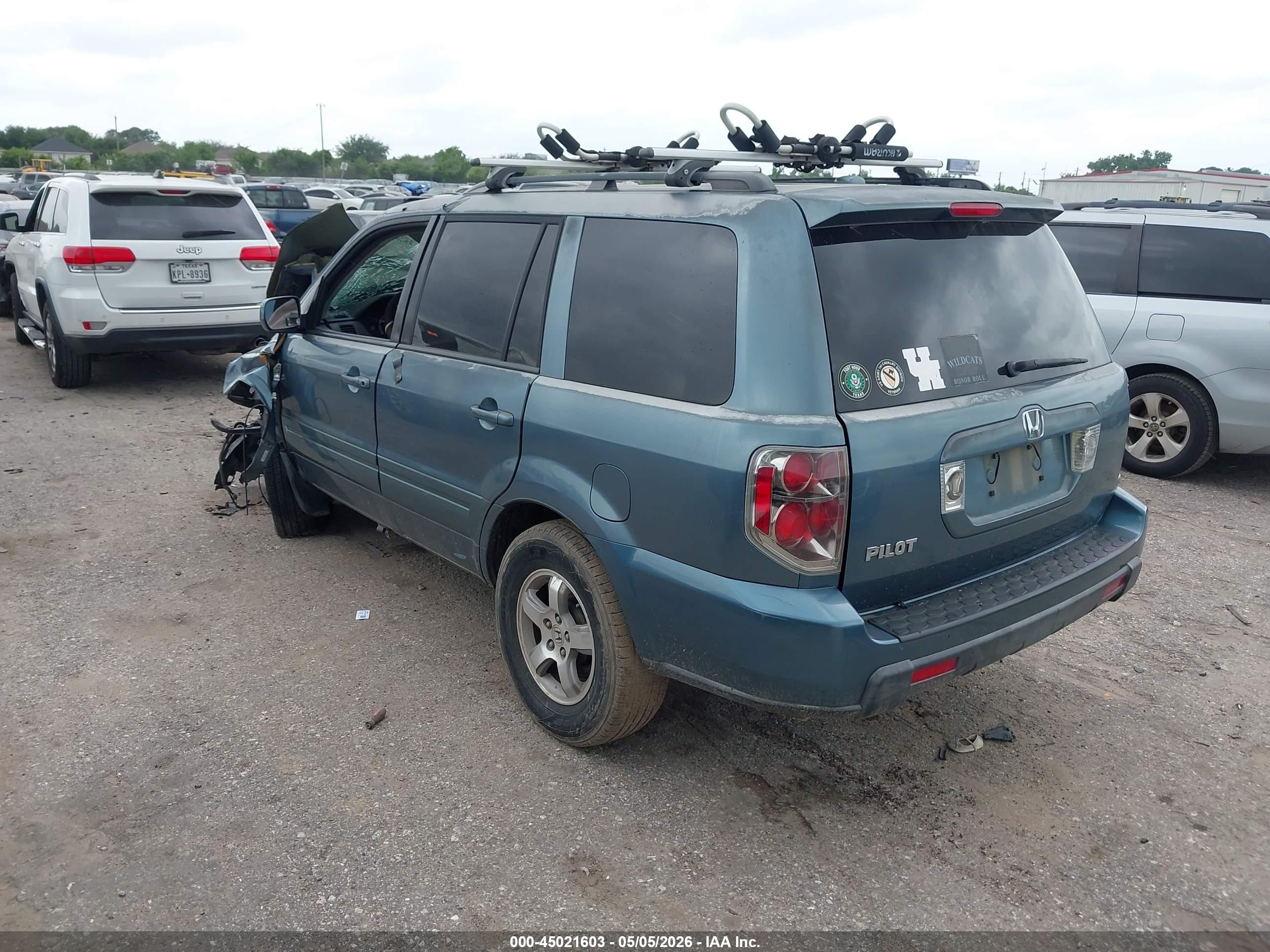 2008 Honda Pilot Se Light Blue vin: 5FNYF28338B001877