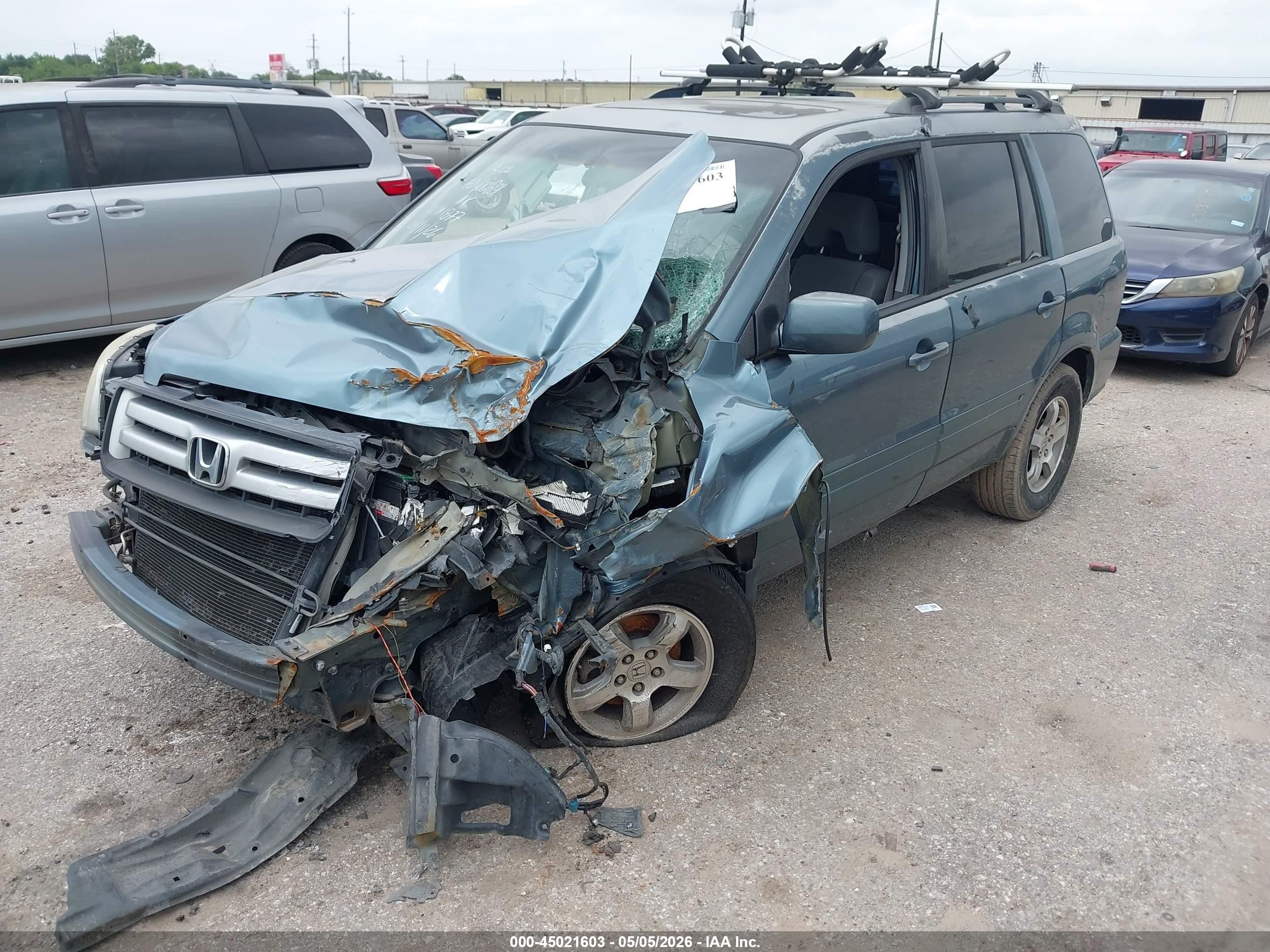 2008 Honda Pilot Se Light Blue vin: 5FNYF28338B001877