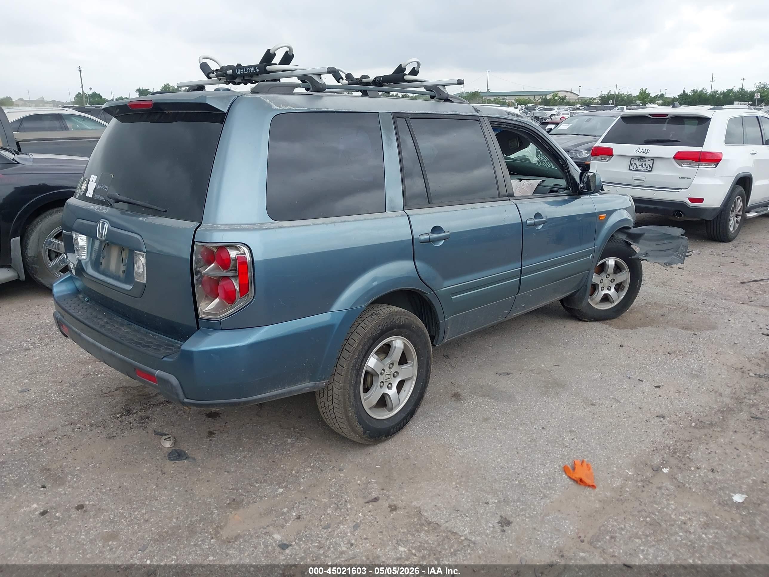 2008 Honda Pilot Se Light Blue vin: 5FNYF28338B001877