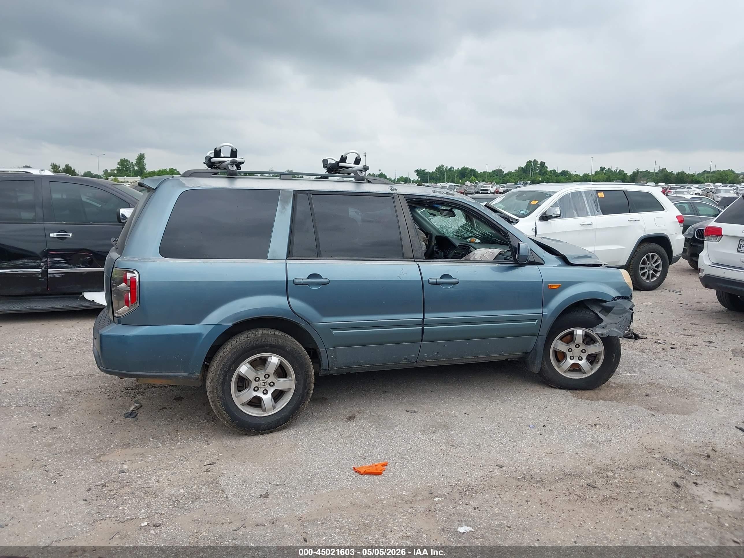 2008 Honda Pilot Se Light Blue vin: 5FNYF28338B001877