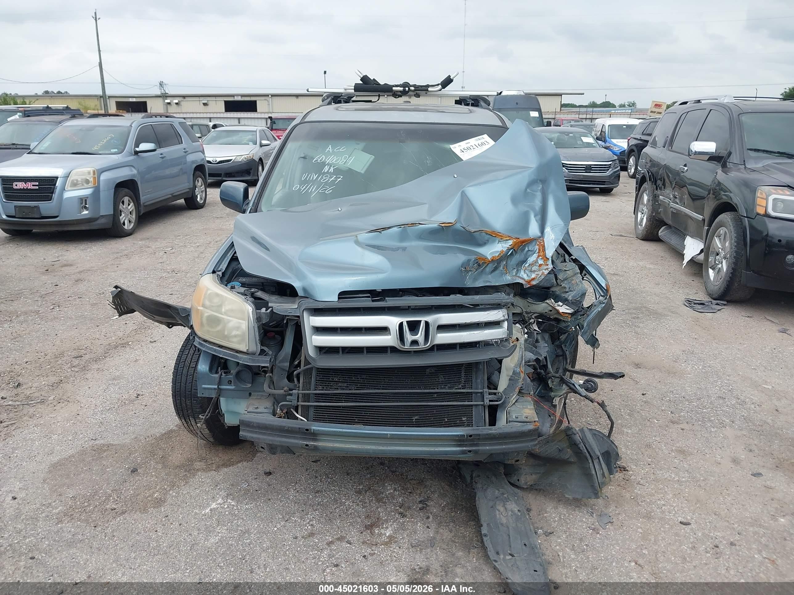 2008 Honda Pilot Se Light Blue vin: 5FNYF28338B001877