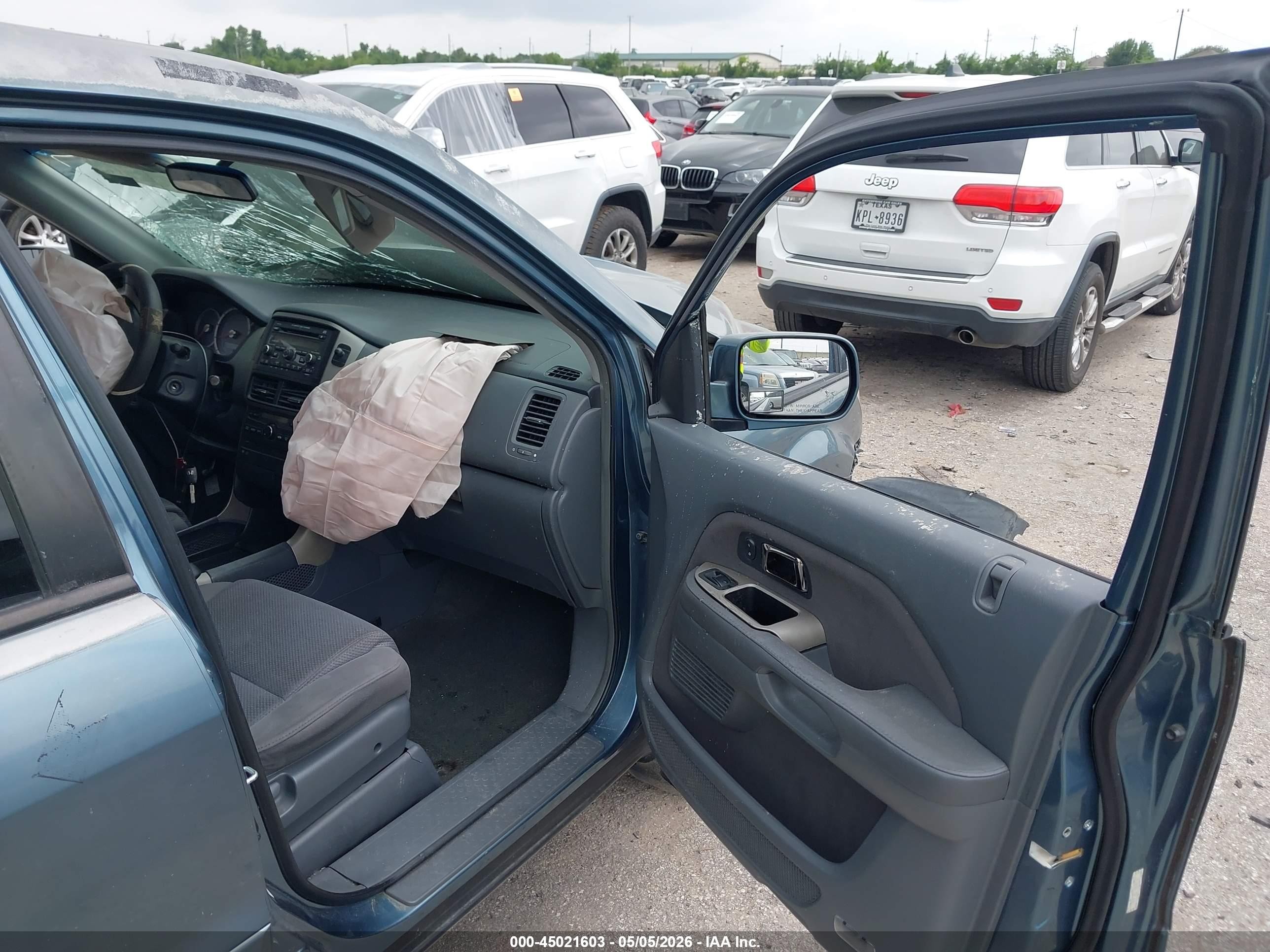 2008 Honda Pilot Se Light Blue vin: 5FNYF28338B001877