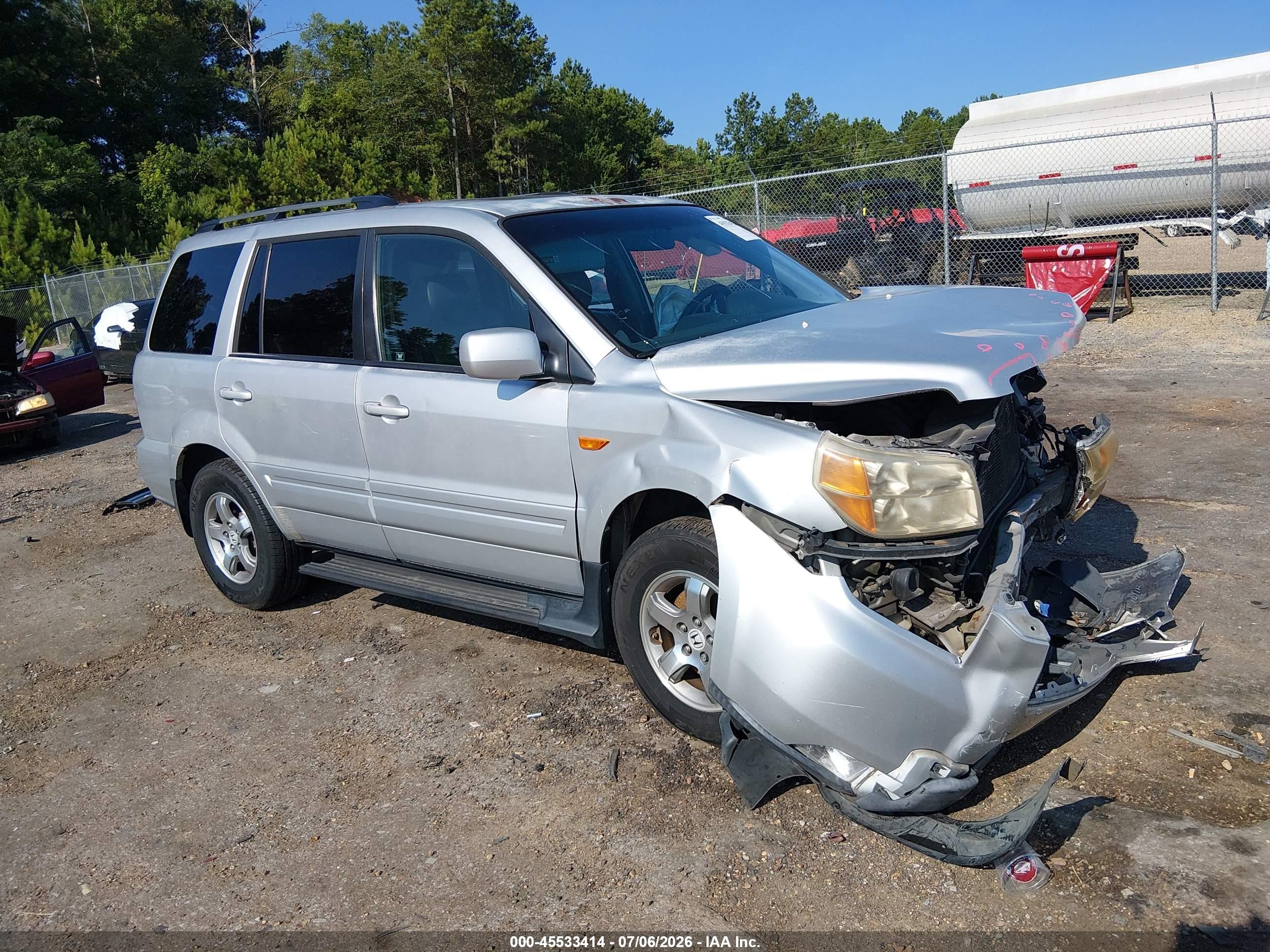 2008 Honda Pilot Se Silver vin: 5FNYF28338B012801