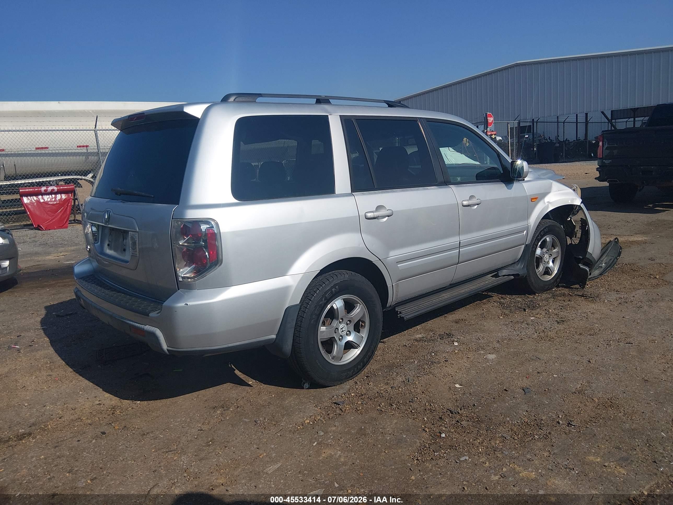 2008 Honda Pilot Se Silver vin: 5FNYF28338B012801
