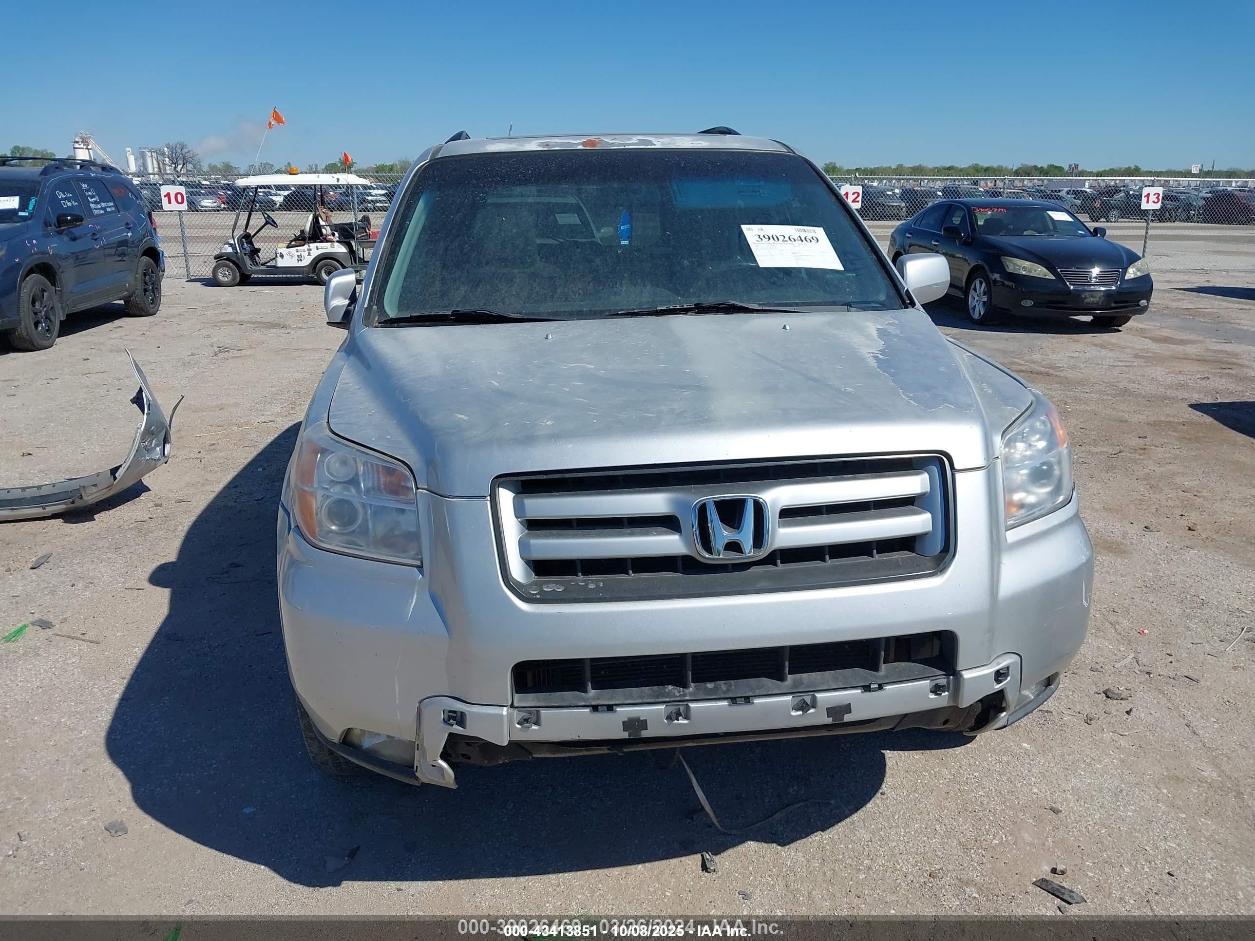 2008 Honda Pilot Se Gray vin: 5FNYF28338B020297