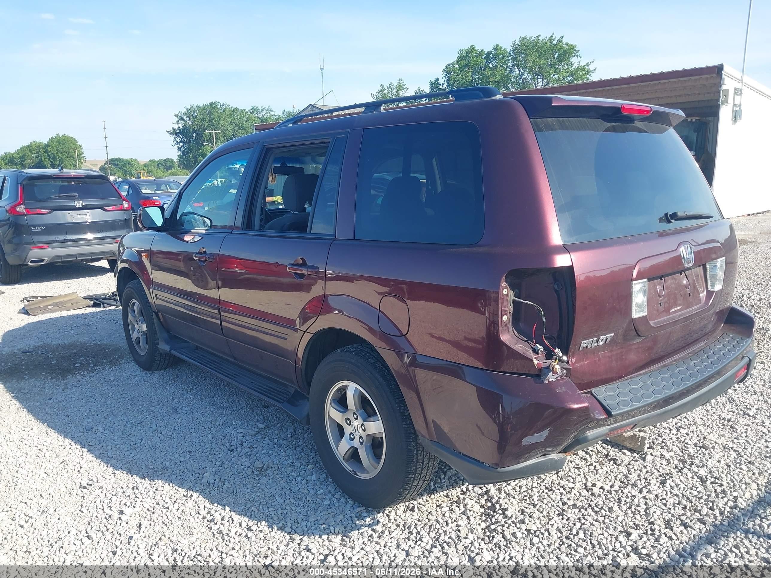 2008 Honda Pilot Se Purple vin: 5FNYF28348B030272