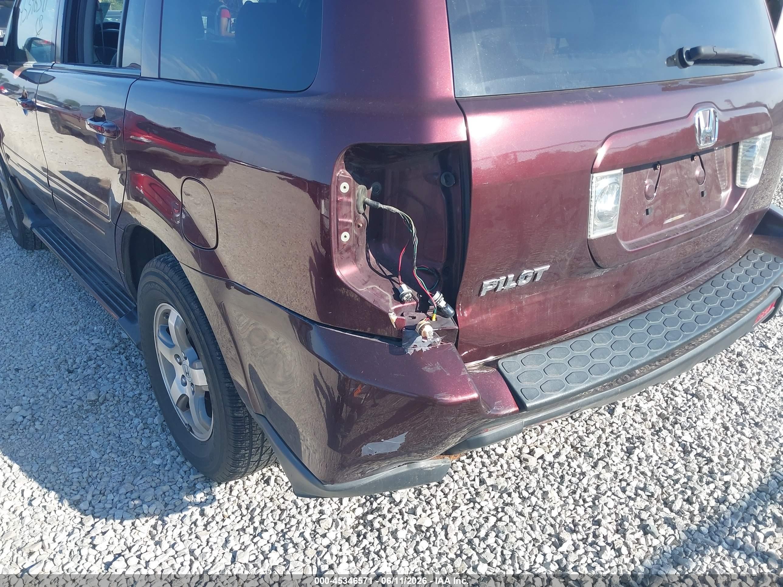 2008 Honda Pilot Se Purple vin: 5FNYF28348B030272