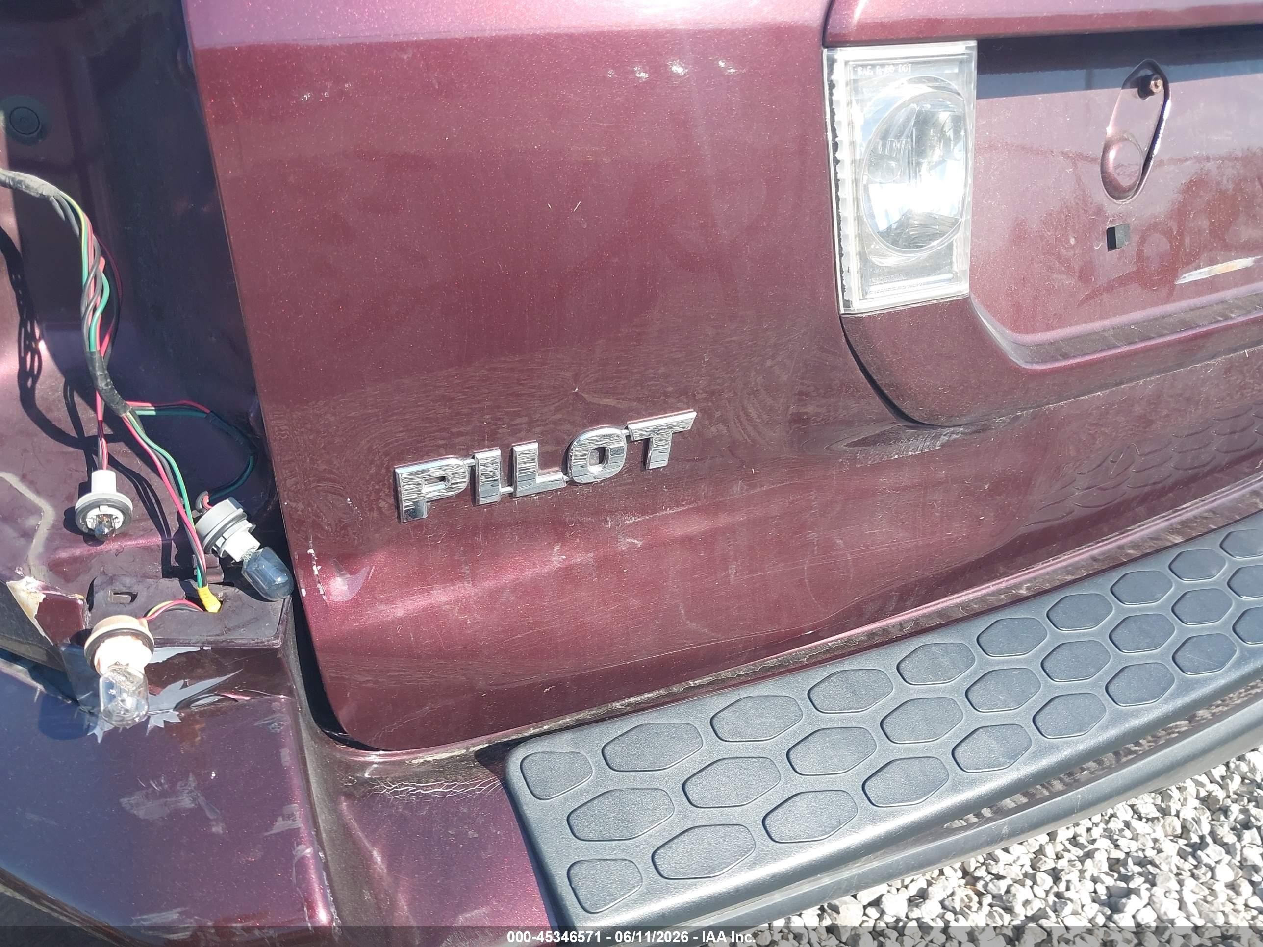 2008 Honda Pilot Se Purple vin: 5FNYF28348B030272